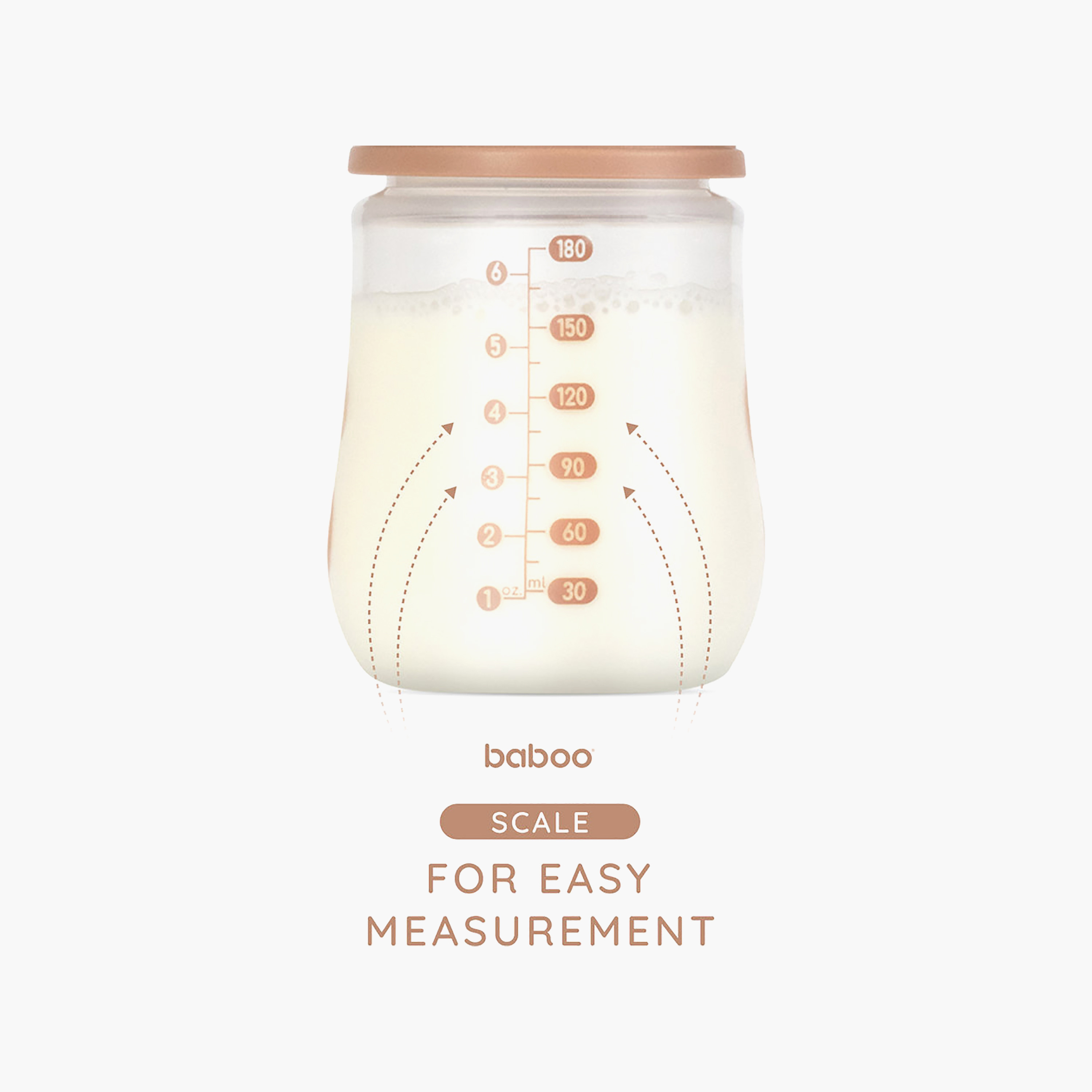 Baboo Anti-Colic Wide Neck Feeding Bottle - 180 ml - Au Naturale - 0 Months+-baby-feeding-feedingbottles-bottlesandteats-image-6
