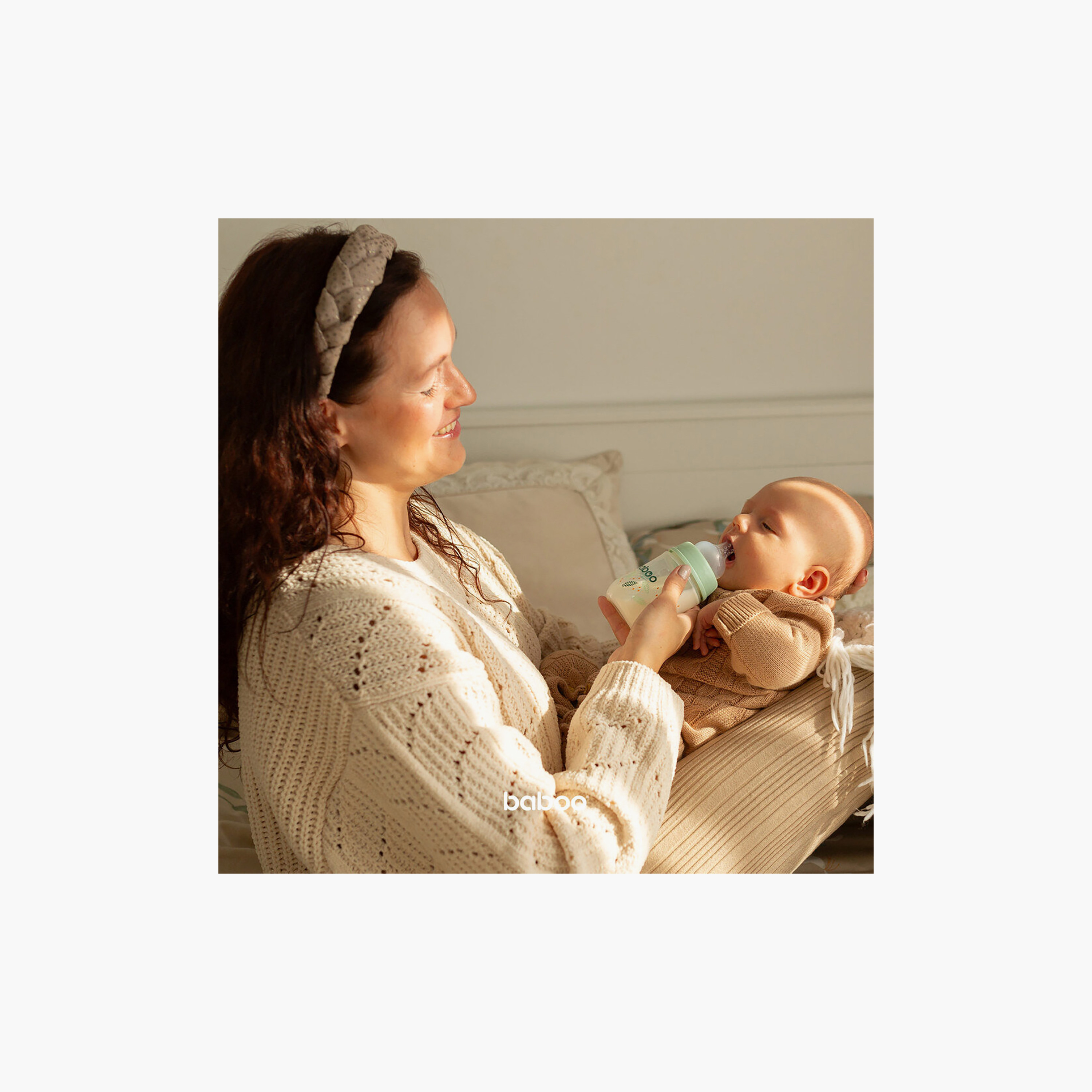 Baboo Anti-Colic Wide Neck Feeding Bottle - 180 ml - Peachy Keen - 0 Months+-baby-feeding-feedingbottles-bottlesandteats-image-10