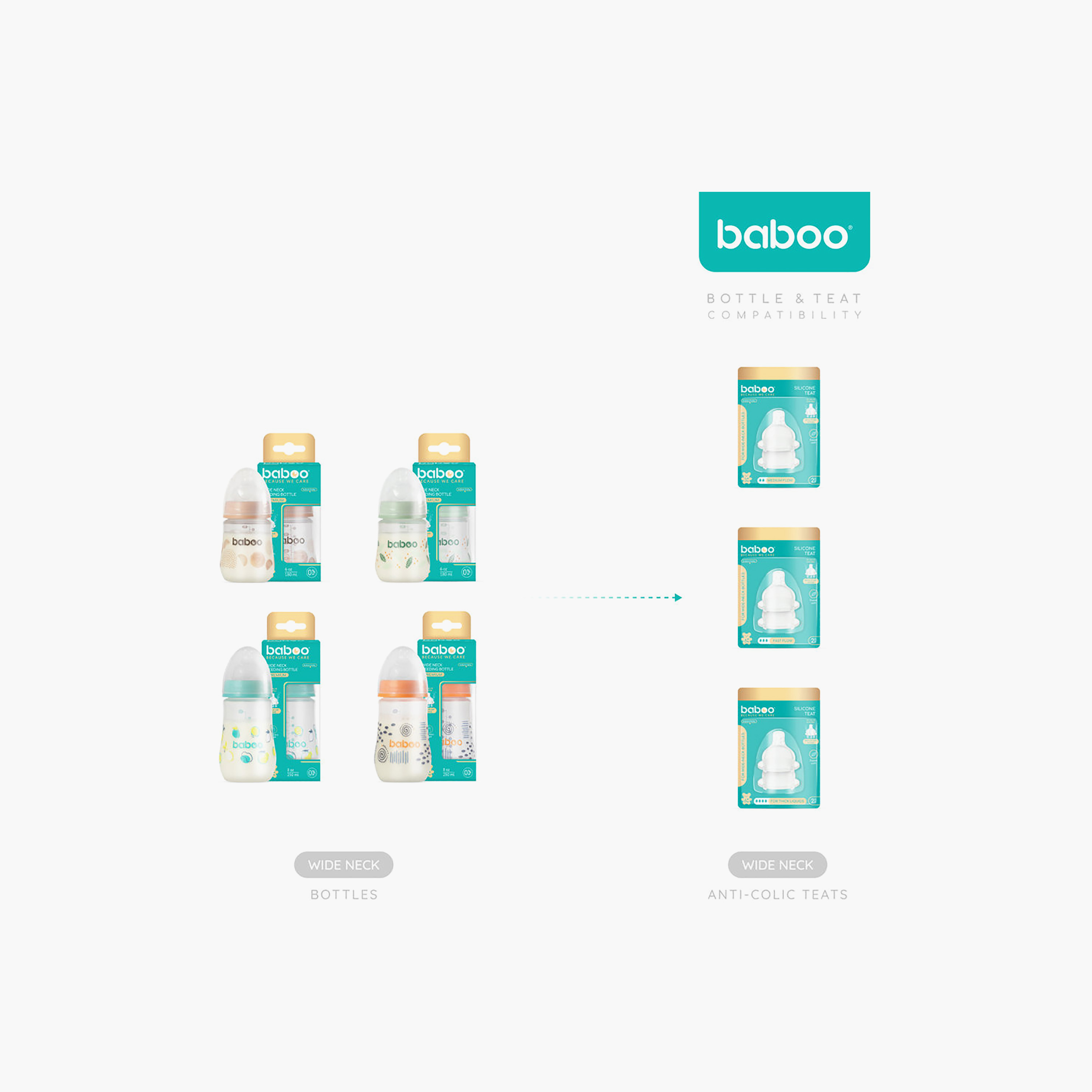 Baboo Anti-Colic Wide Neck Feeding Bottle - 180 ml - Peachy Keen - 0 Months+-baby-feeding-feedingbottles-bottlesandteats-image-2