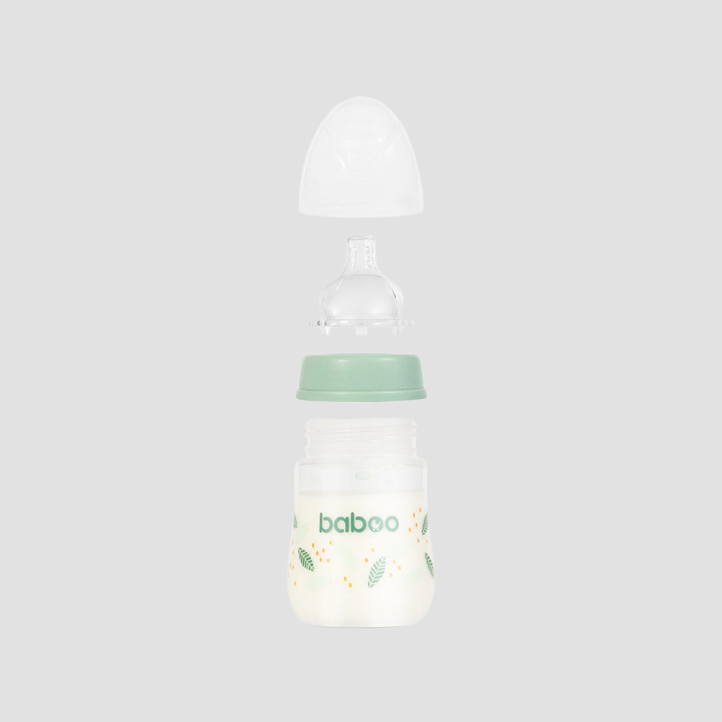 Baboo Anti-Colic Wide Neck Feeding Bottle - 180 ml - Peachy Keen - 0 Months+-baby-feeding-feedingbottles-bottlesandteats-image-5