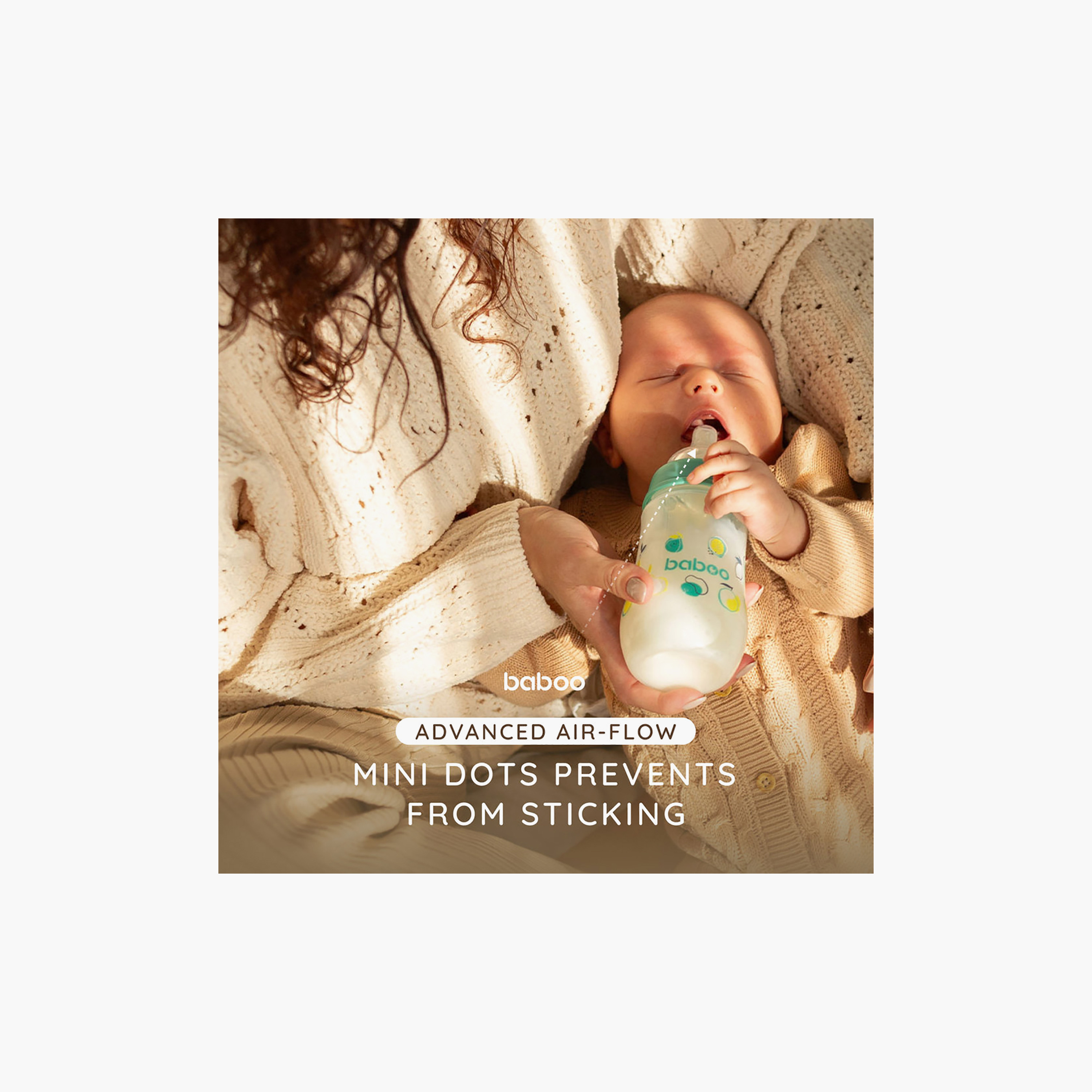 Baboo Anti-Colic Wide Neck Feeding Bottle - 250 ml - Lagoon Fiesta - 3 Months+-baby-feeding-feedingbottles-bottlesandteats-image-9