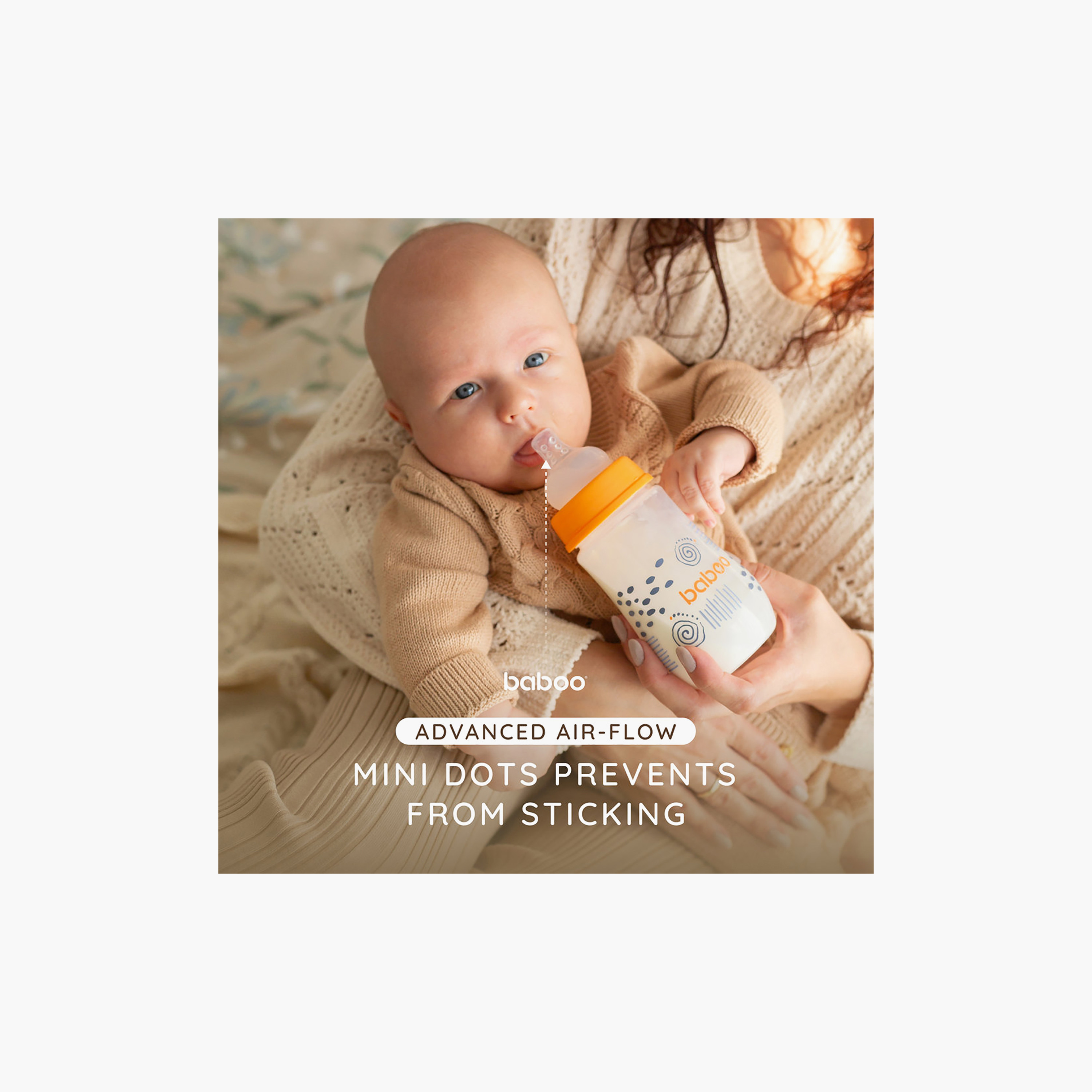 Baboo Anti-Colic Wide Neck Feeding Bottle - 250 ml - Blue Haze - 3 Months+-baby-feeding-feedingbottles-bottlesandteats-image-6