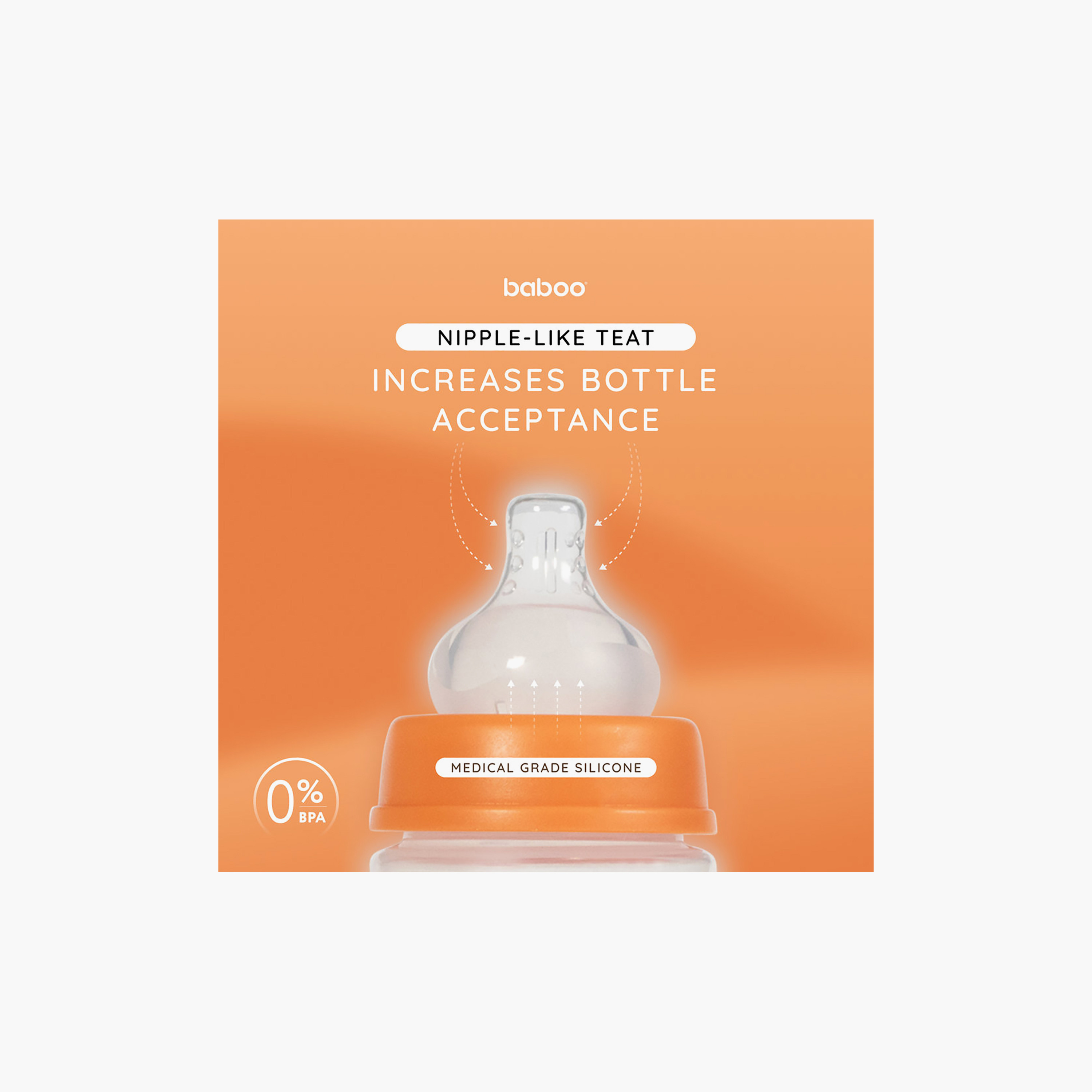 Baboo Anti-Colic Wide Neck Feeding Bottle - 250 ml - Blue Haze - 3 Months+-baby-feeding-feedingbottles-bottlesandteats-image-7