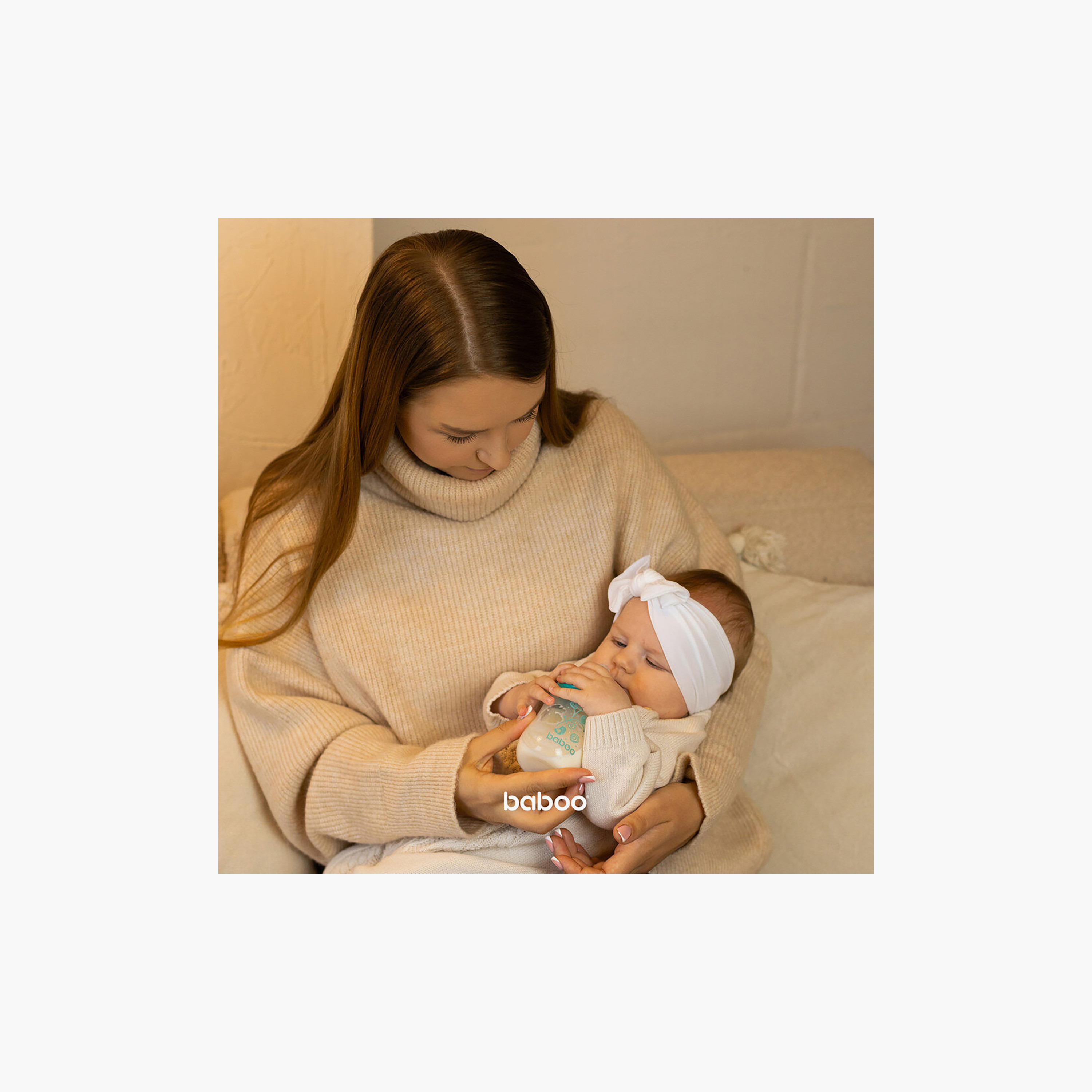 Baboo Anti-Colic Glass Bottle with Wide Neck - 150 ml - 0 Months+-baby-feeding-feedingbottles-bottlesandteats-image-2