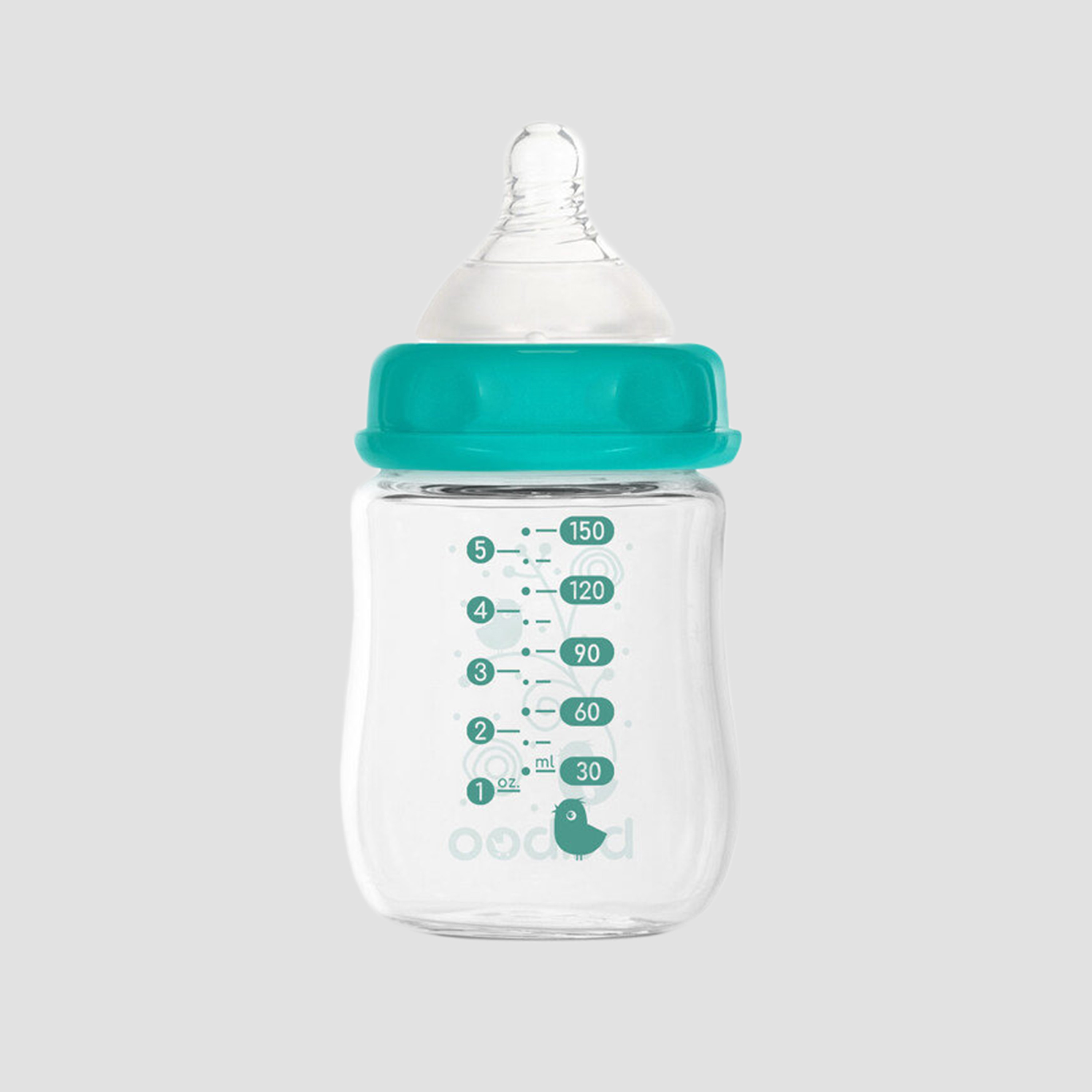 Baboo Anti-Colic Glass Bottle with Wide Neck - 150 ml - 0 Months+-baby-feeding-feedingbottles-bottlesandteats-image-3