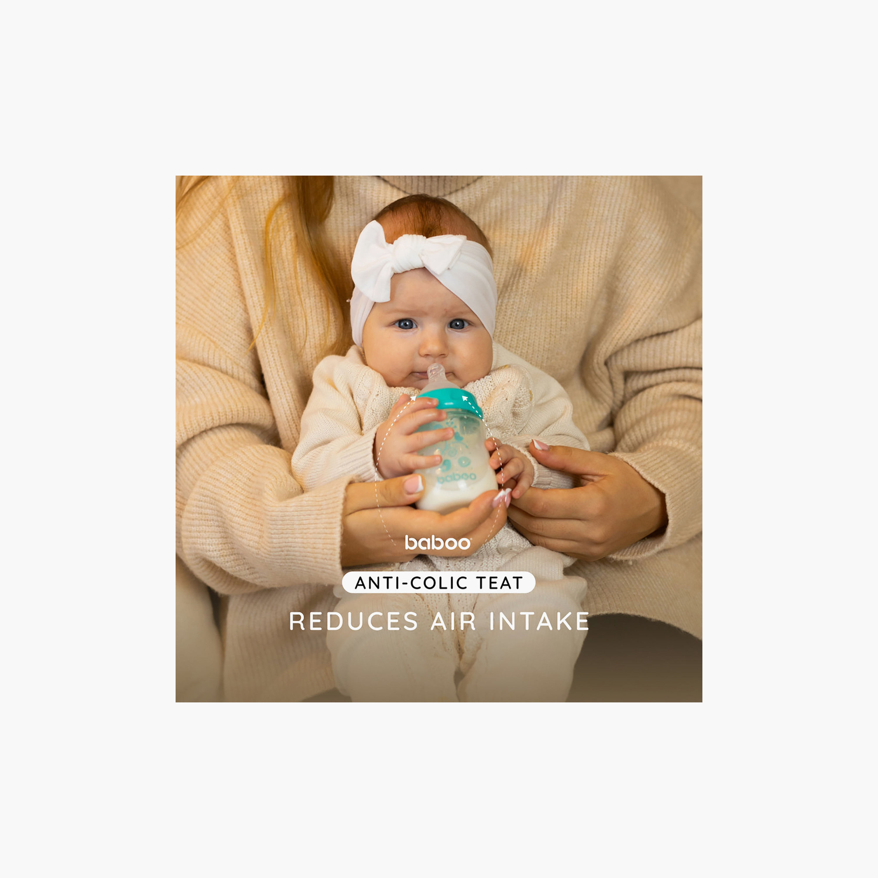 Baboo Anti-Colic Glass Bottle with Wide Neck - 250 ml - 3 Months+-baby-feeding-feedingbottles-bottlesandteats-image-7