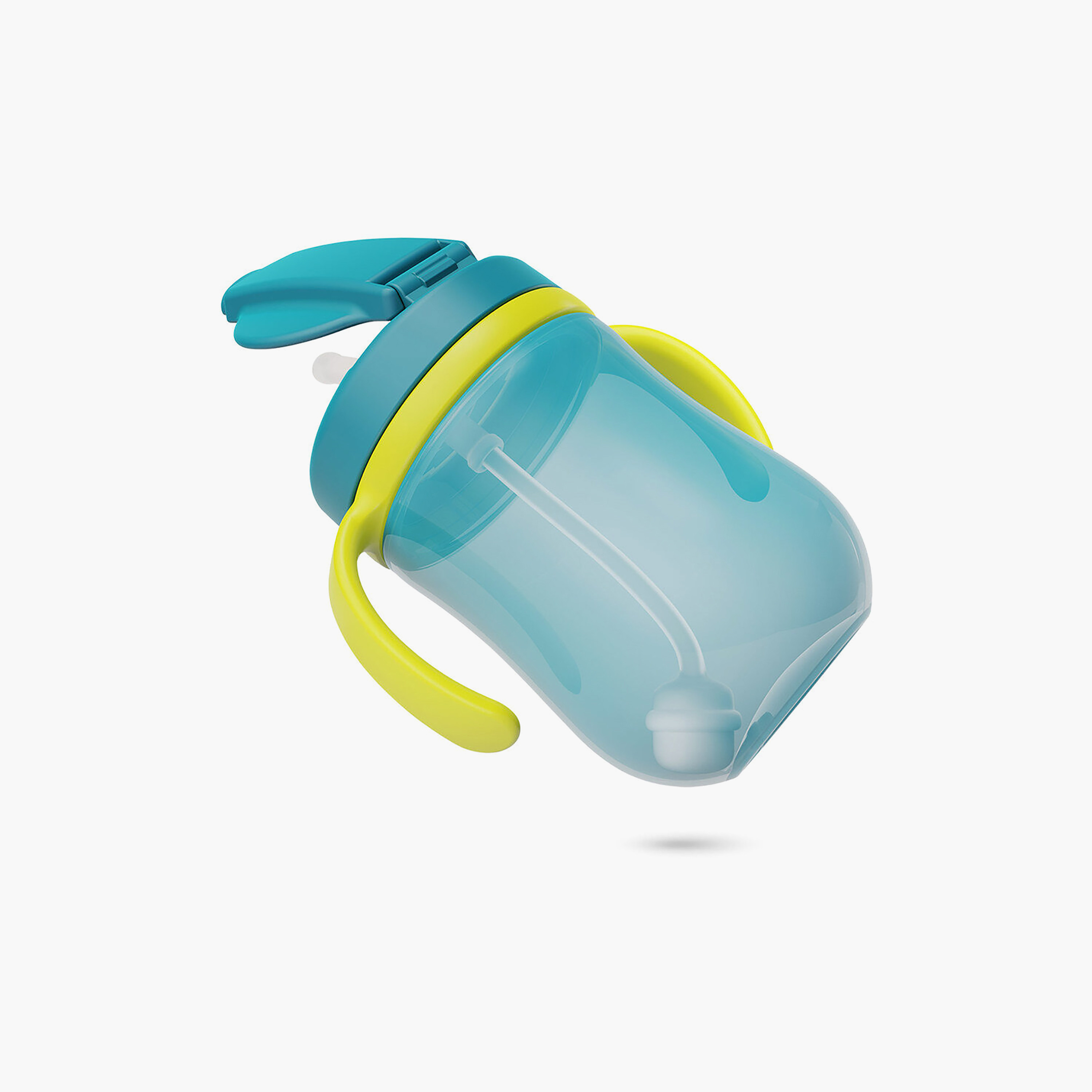 Baboo Sippy Cup with Silicone Straw & Weighted Ball - Orange - 300 ml - 9 Months+-baby-feeding-mealtimeessentials-image-2