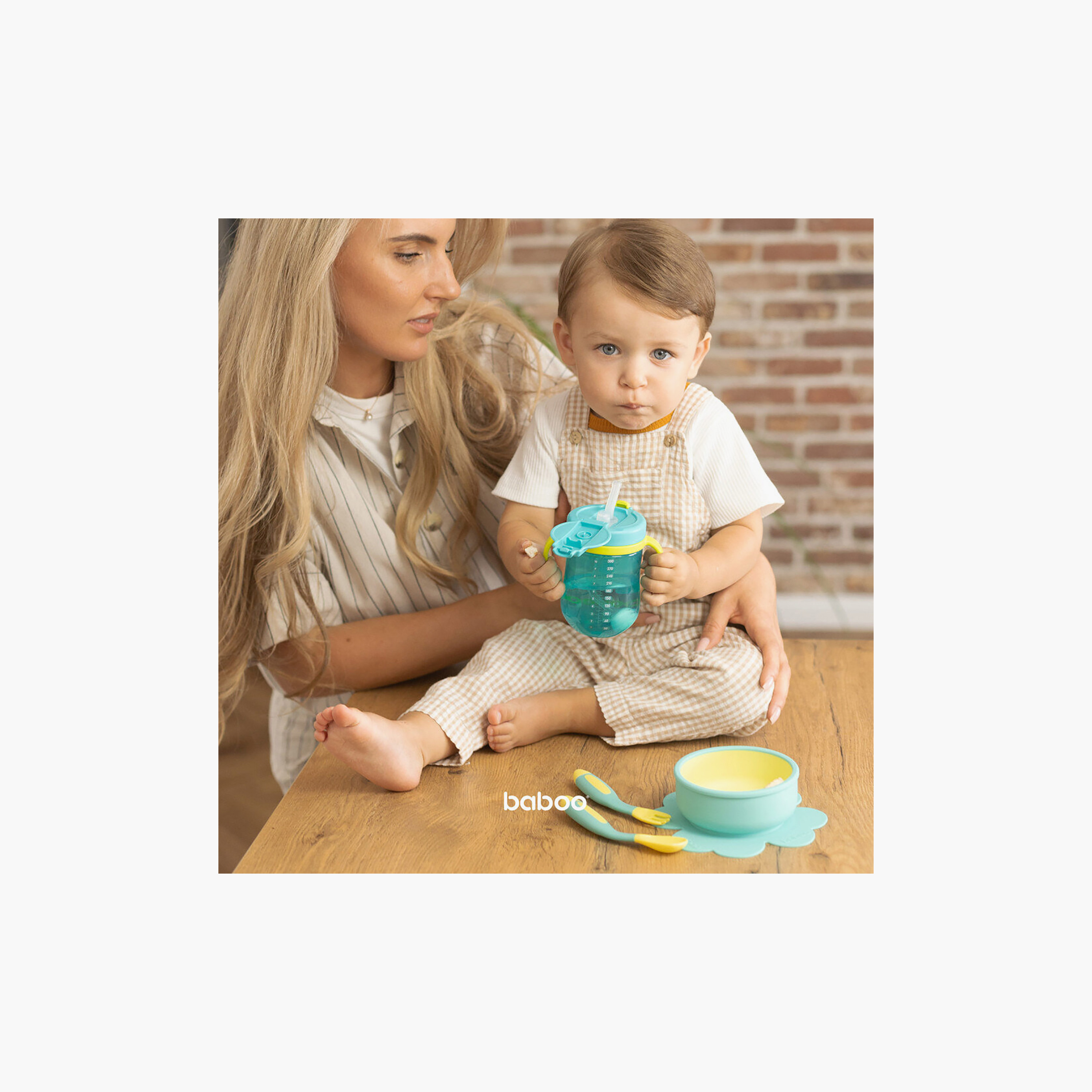 Baboo Sippy Cup with Silicone Straw & Weighted Ball - Orange - 300 ml - 9 Months+-baby-feeding-mealtimeessentials-image-7