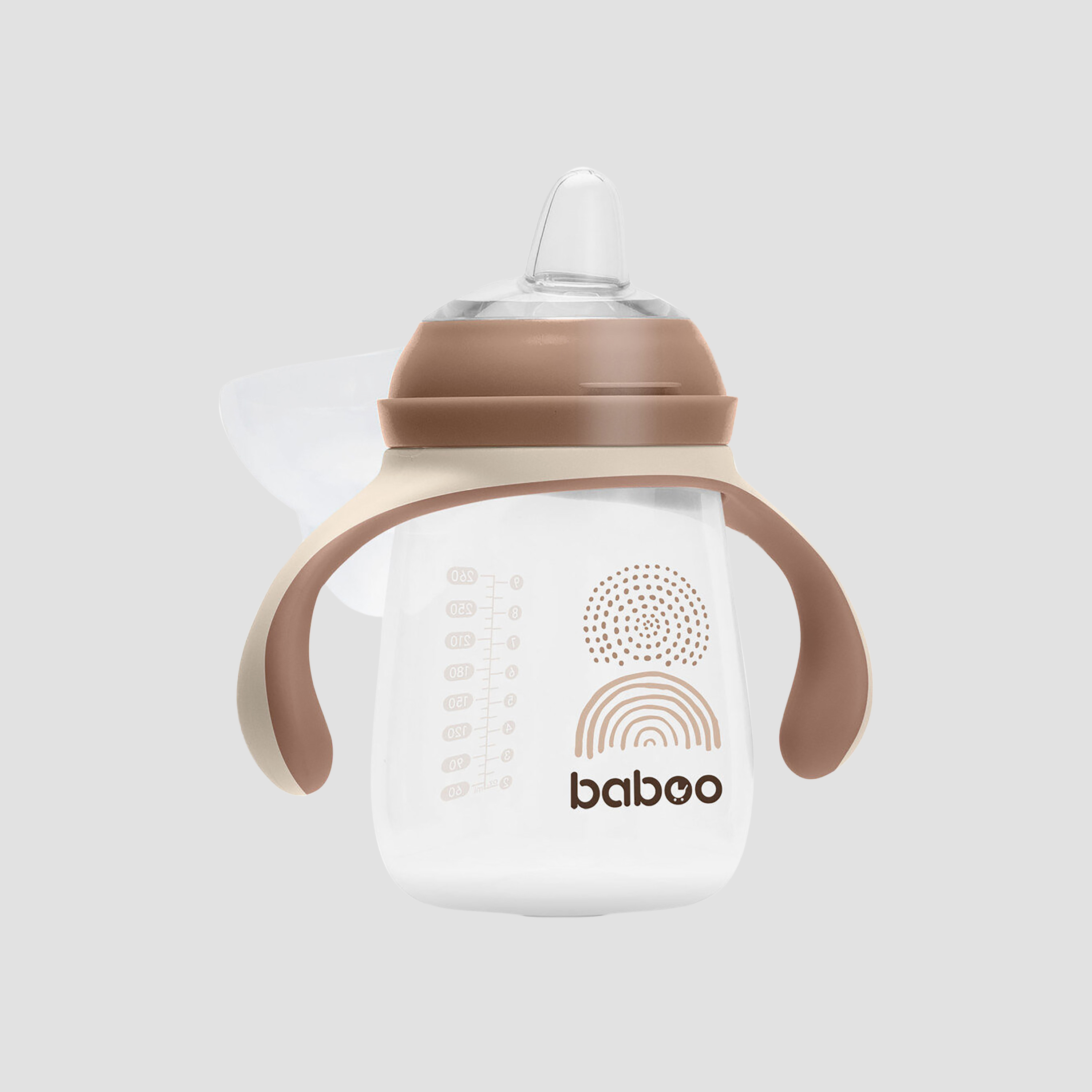 Baboo Sippy Cup with Silicone Spout - Au Naturale - 260 ml - 6 Months+-baby-feeding-mealtimeessentials-image-1