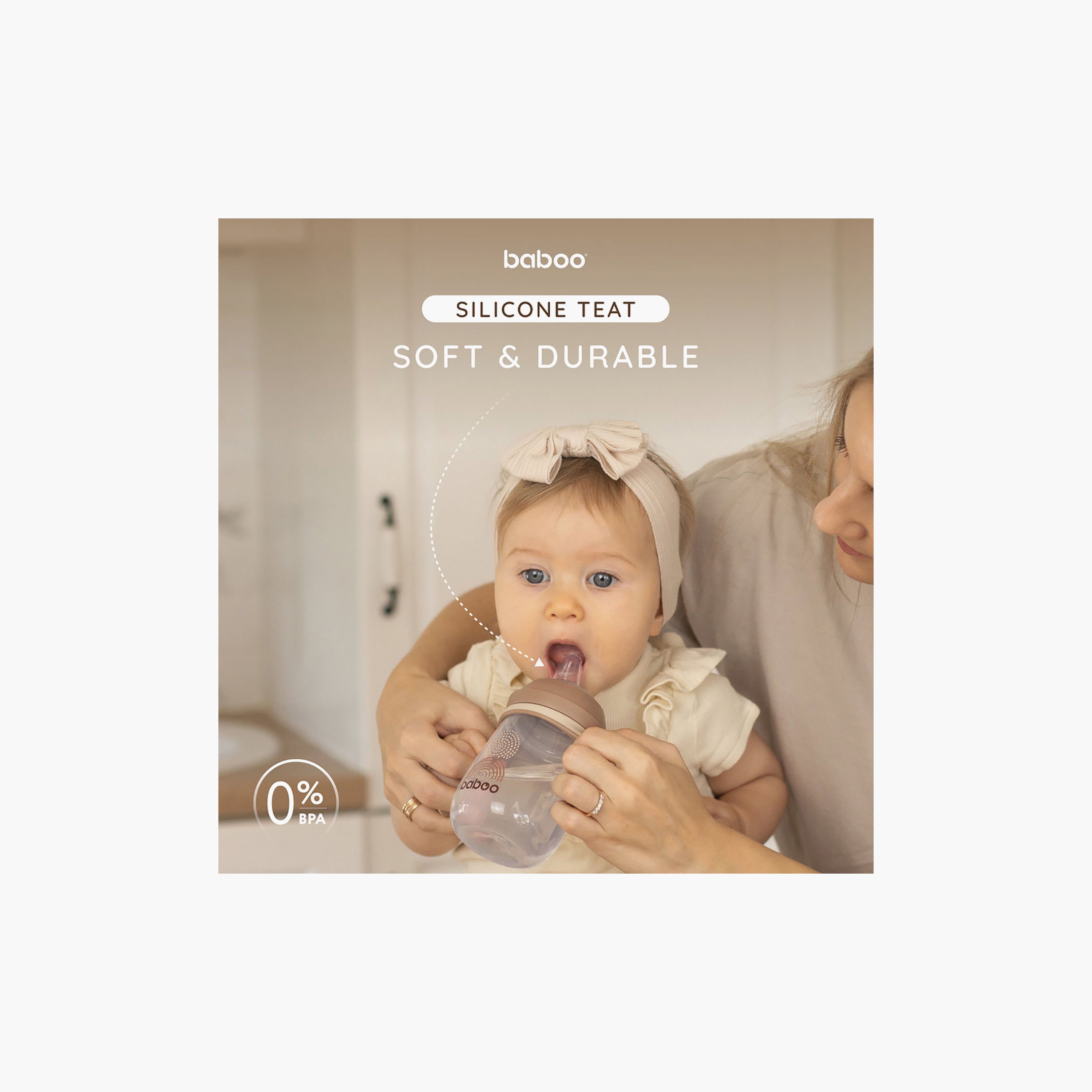 Baboo Sippy Cup with Silicone Spout - Au Naturale - 260 ml - 6 Months+-baby-feeding-mealtimeessentials-image-5