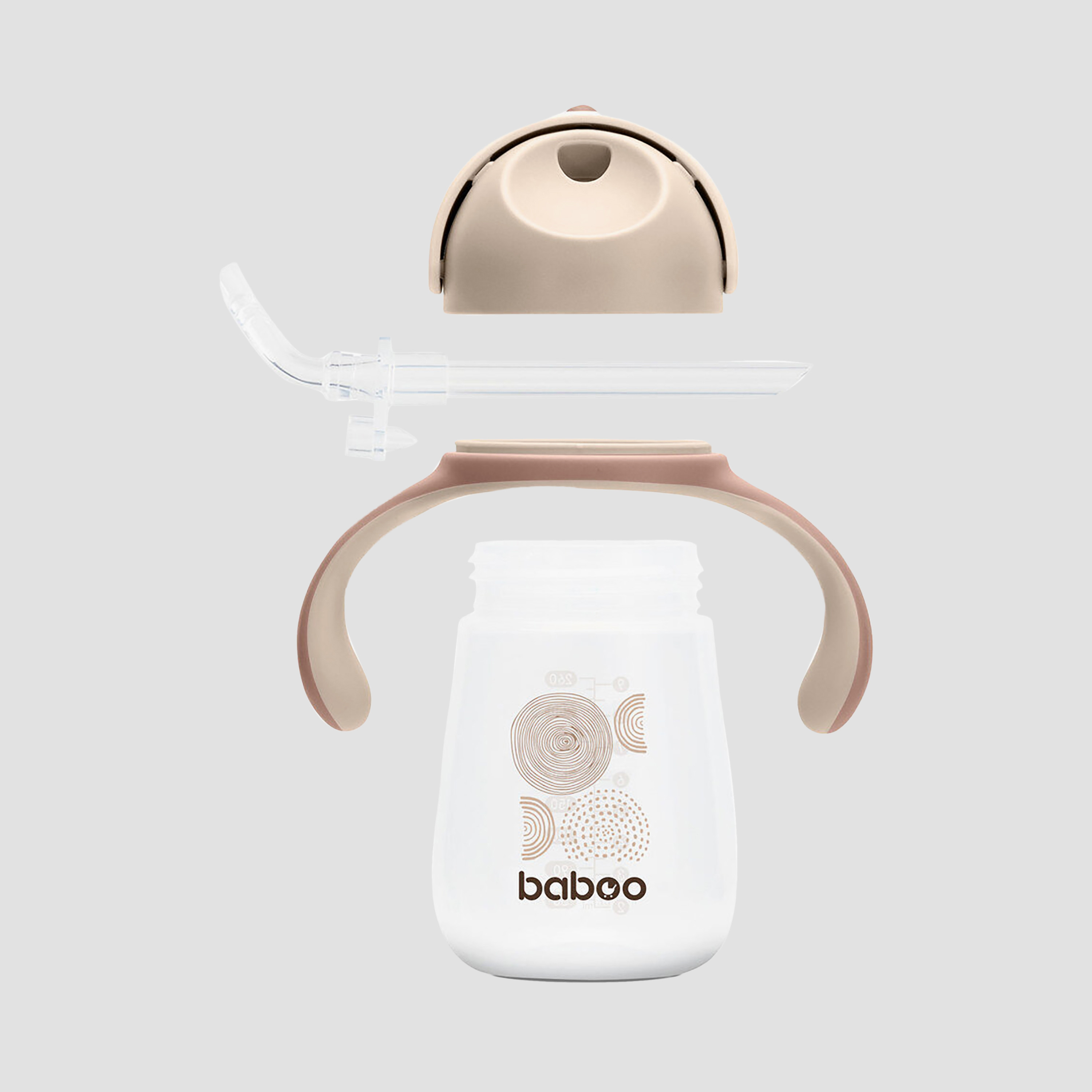 Baboo Sippy Cup with Silicone Straw - Au Naturale - 260 ml - 9 Months+-baby-feeding-mealtimeessentials-image-3