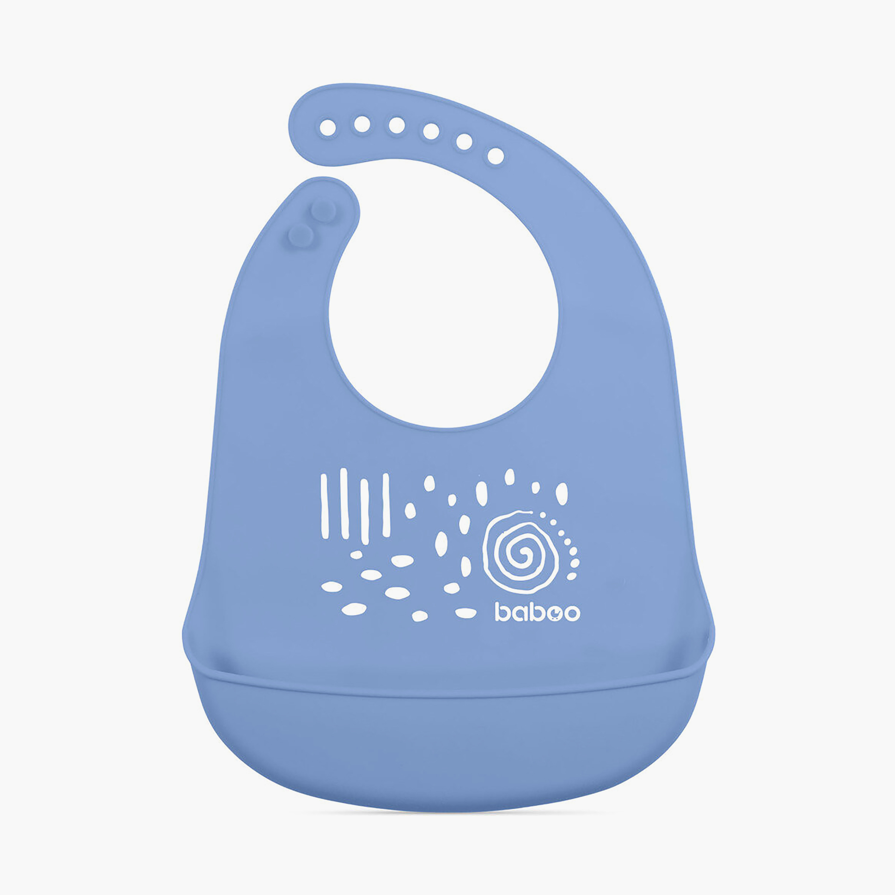 Baboo Silicone Bib - Blue Haze - 4 Months+-baby-feeding-bibs-image-1