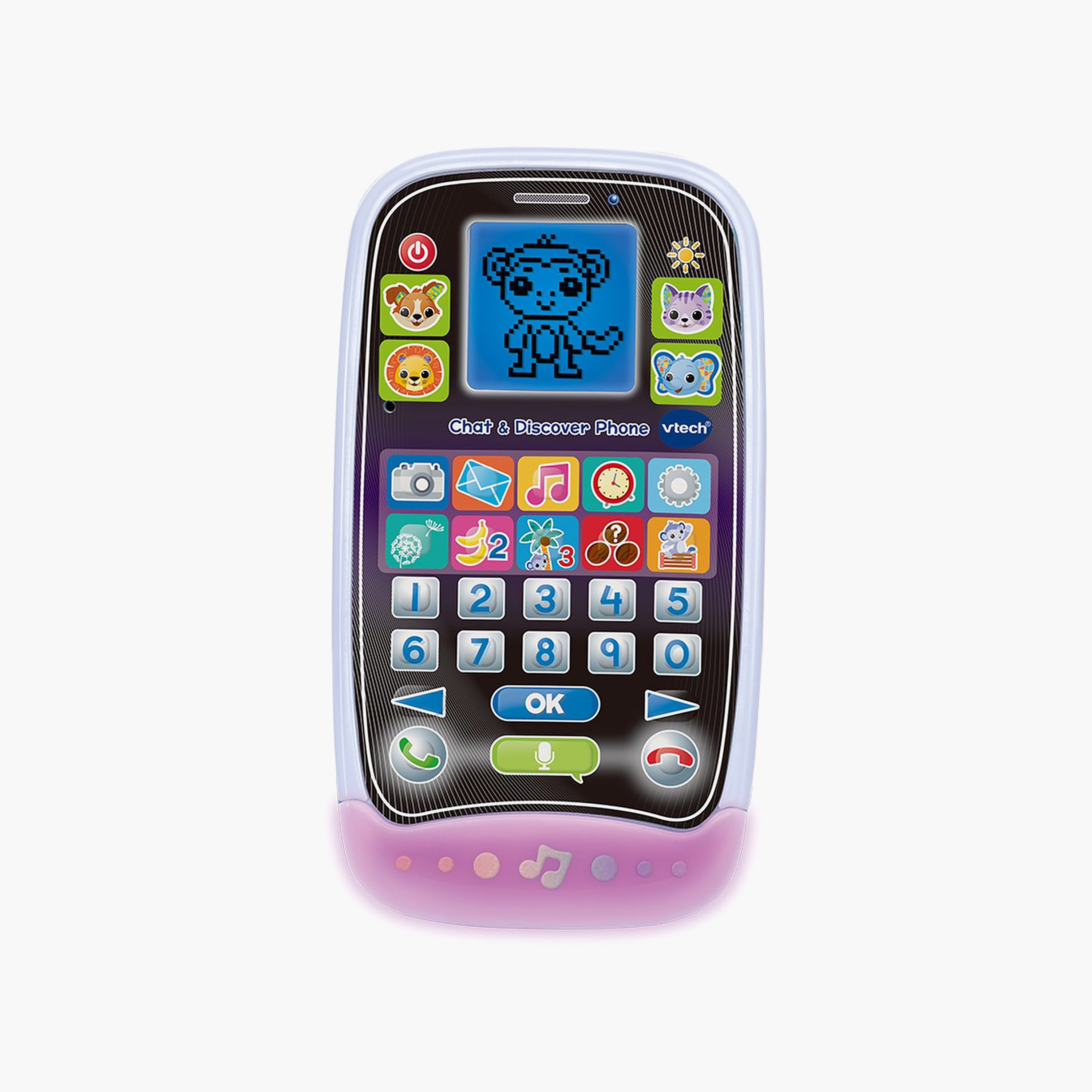 Vtech Chat & Discover Phone Toy with Light & Games-toys-babyandtoddlertoys-learningtoys-image-1
