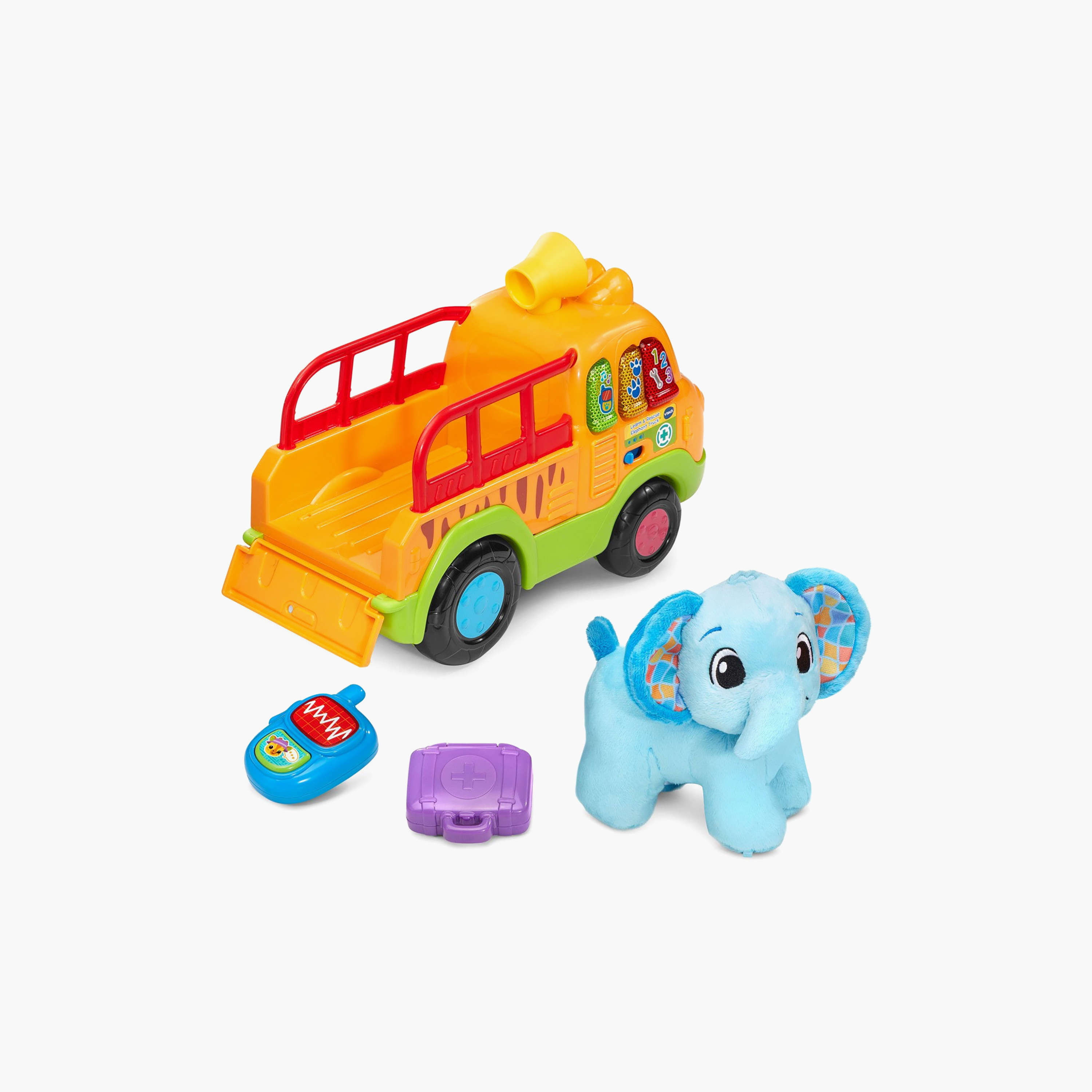 Vtech Learn & Rescue Elephant Truck with Light & Music-toys-babyandtoddlertoys-learningtoys-image-2