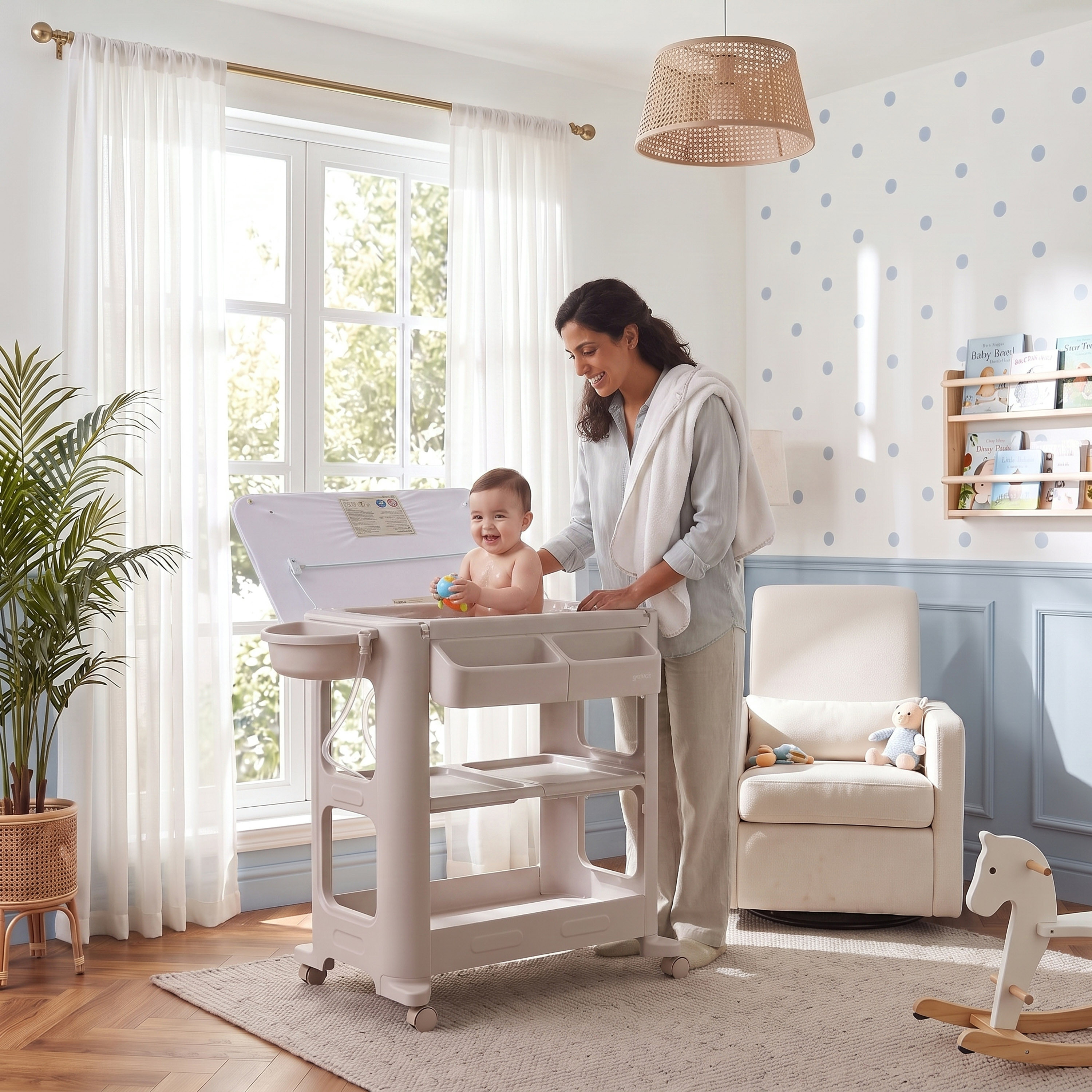 طاولة غيار بطبعات سفاري من جونيورز - 62x79x97 سم-baby-bathandcare-changingtables-image-17