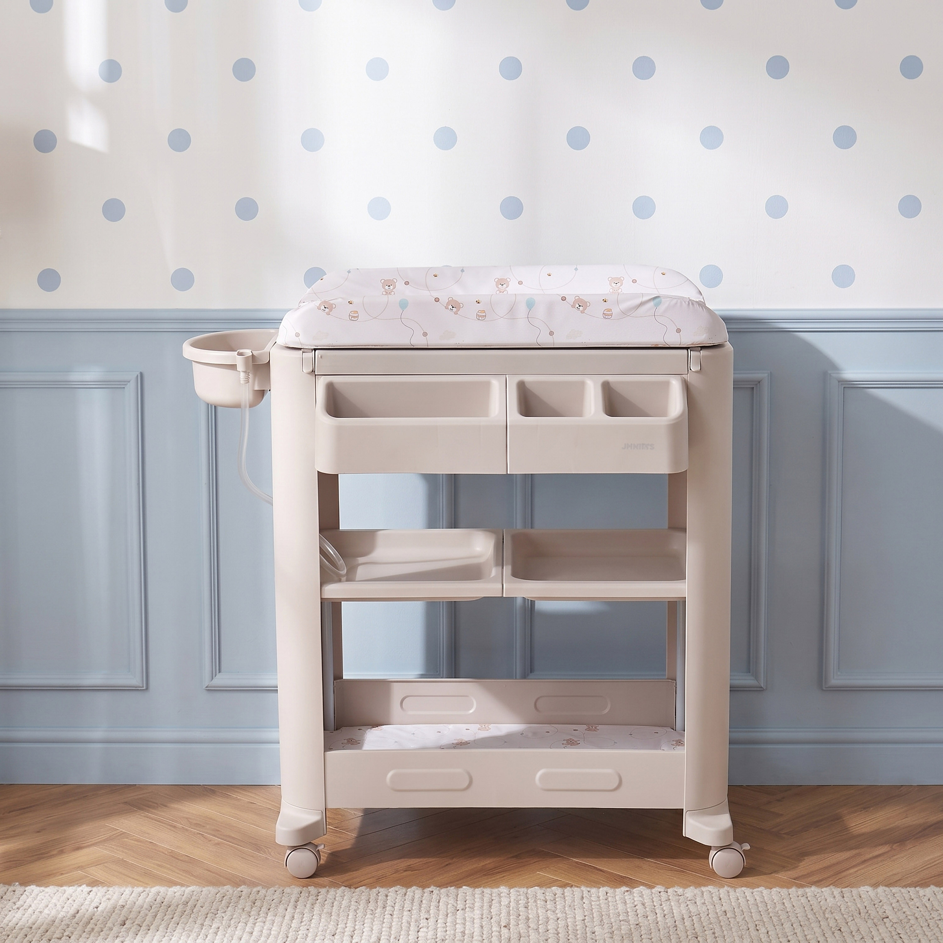 طاولة غيار بطبعات سفاري من جونيورز - 62x79x97 سم-baby-bathandcare-changingtables-image-2