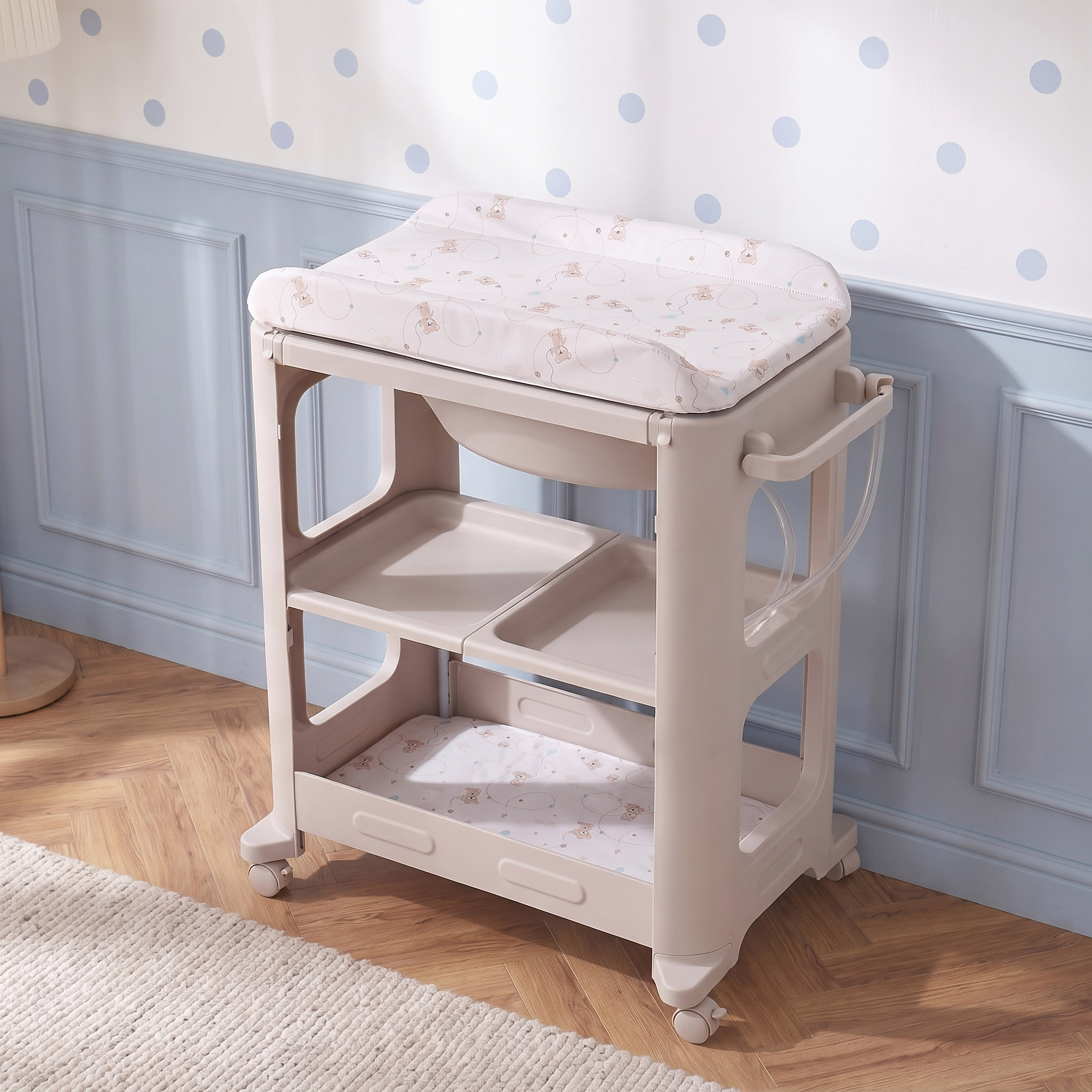 طاولة غيار بطبعات سفاري من جونيورز - 62x79x97 سم-baby-bathandcare-changingtables-image-3