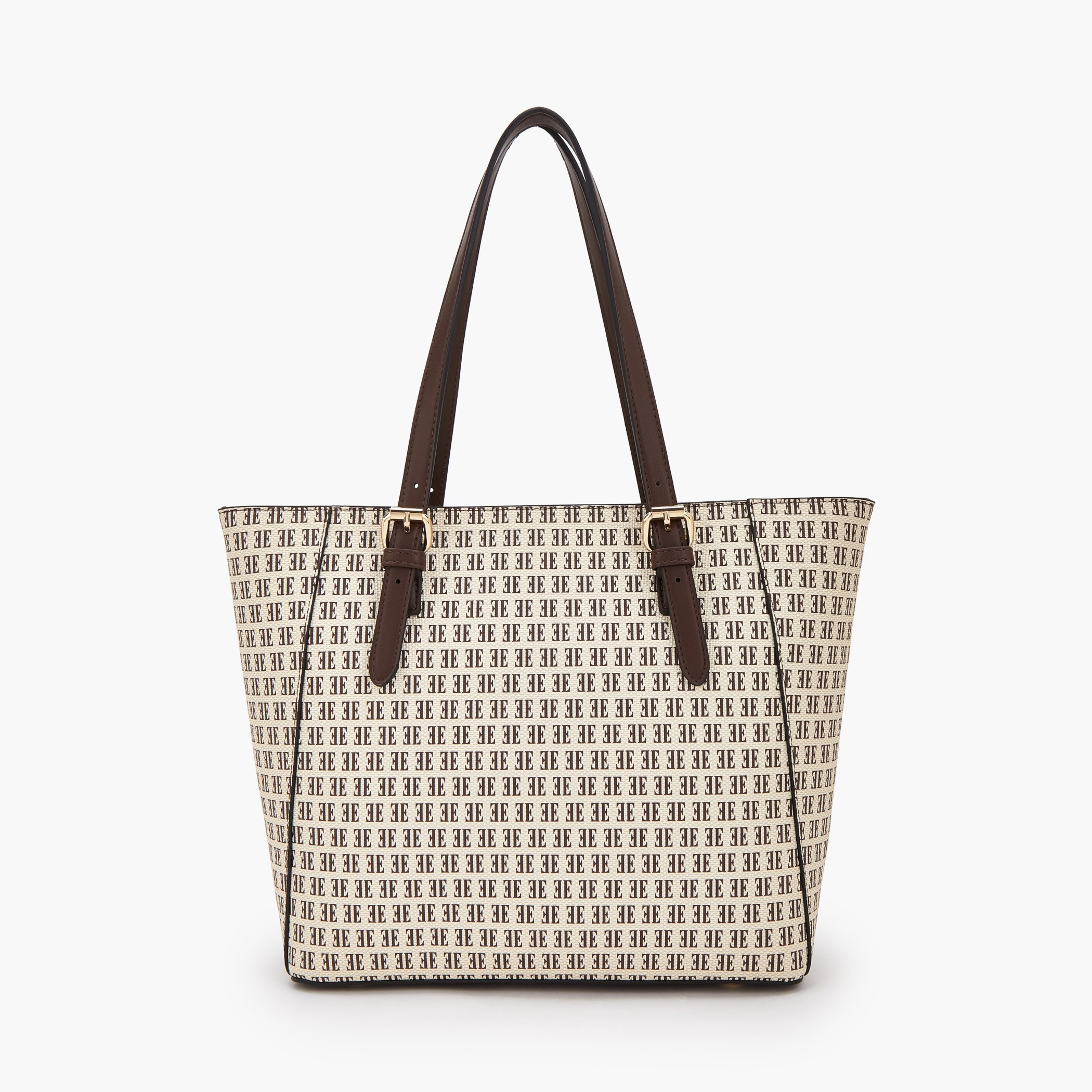 Elle Monogram Print Tote Bag with Zip Closure-women-bagsandwallets-handbags-image-4