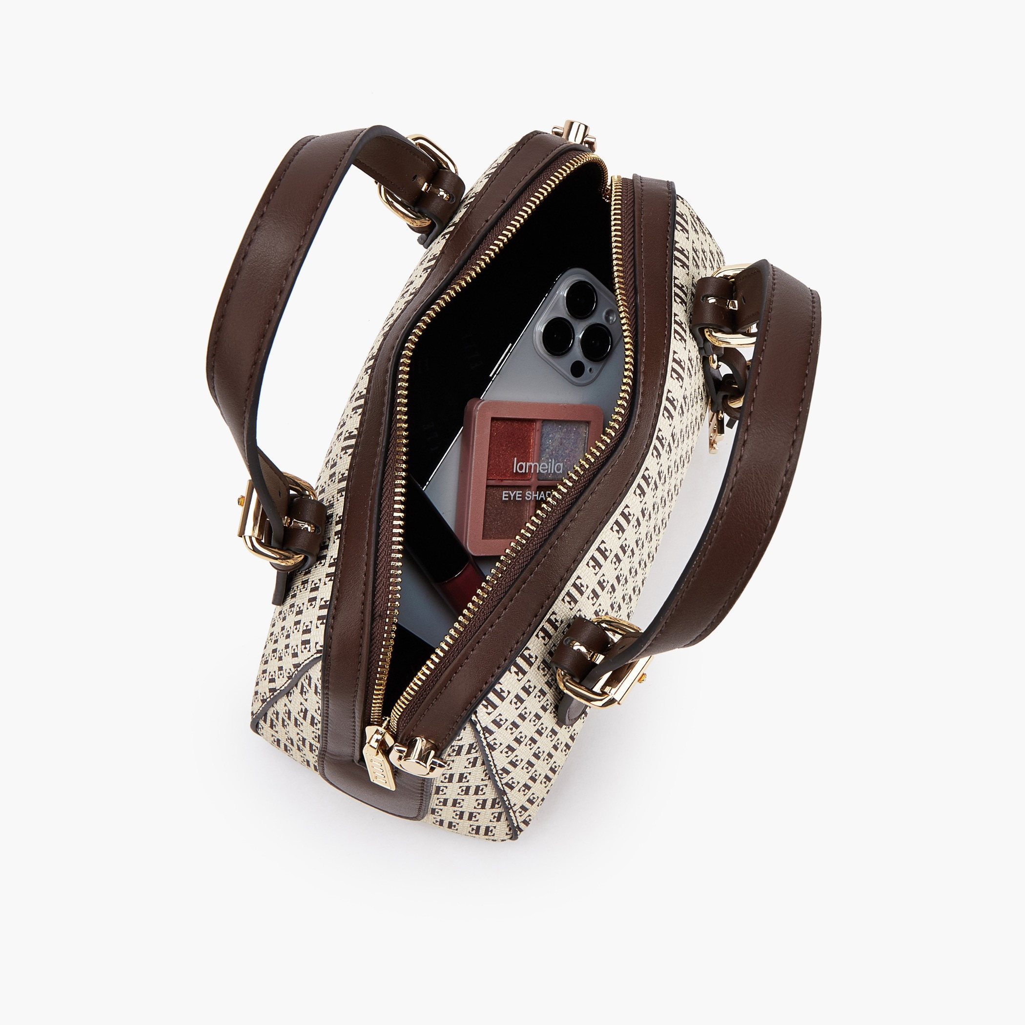 شنطة توتي بطبعات مونوجرام وسحاب إغلاق من إيل-women-bagsandwallets-handbags-image-7