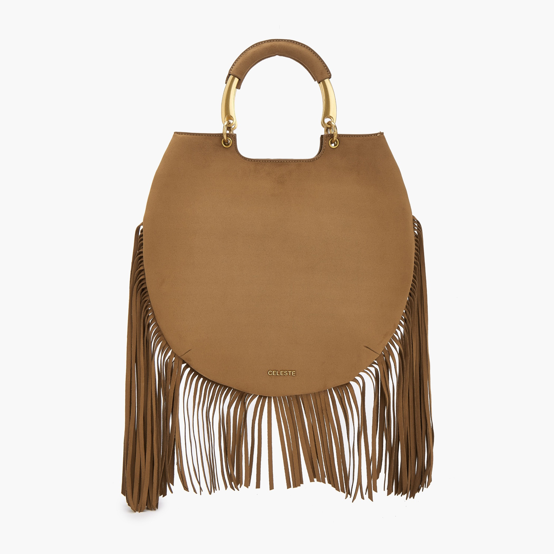 شنطة توت بتفاصيل شراريب ومقبض مزدوج من سيليست-women-bagsandwallets-handbags-image-1