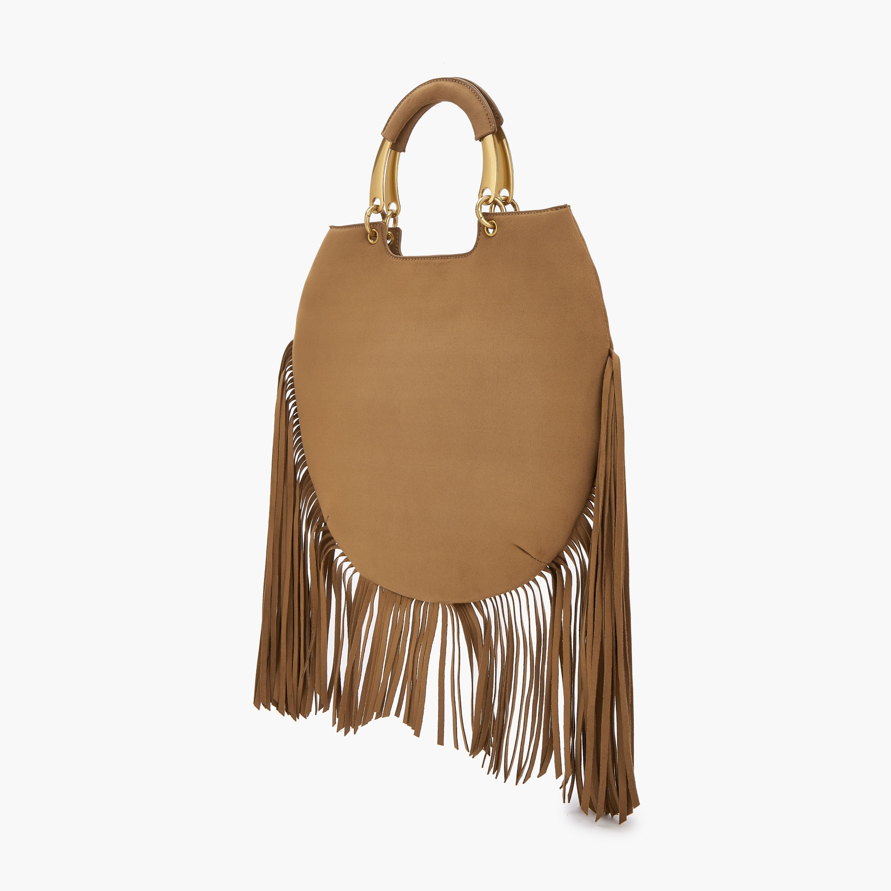 شنطة توت بتفاصيل شراريب ومقبض مزدوج من سيليست-women-bagsandwallets-handbags-image-5