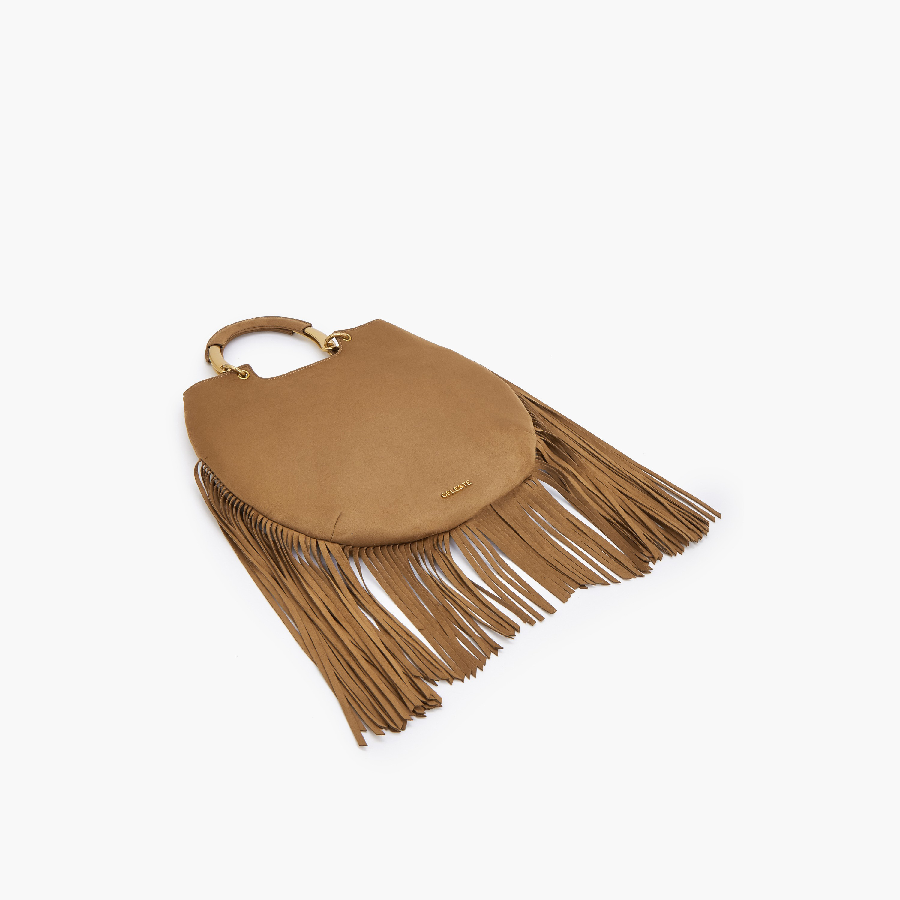 شنطة توت بتفاصيل شراريب ومقبض مزدوج من سيليست-women-bagsandwallets-handbags-image-6