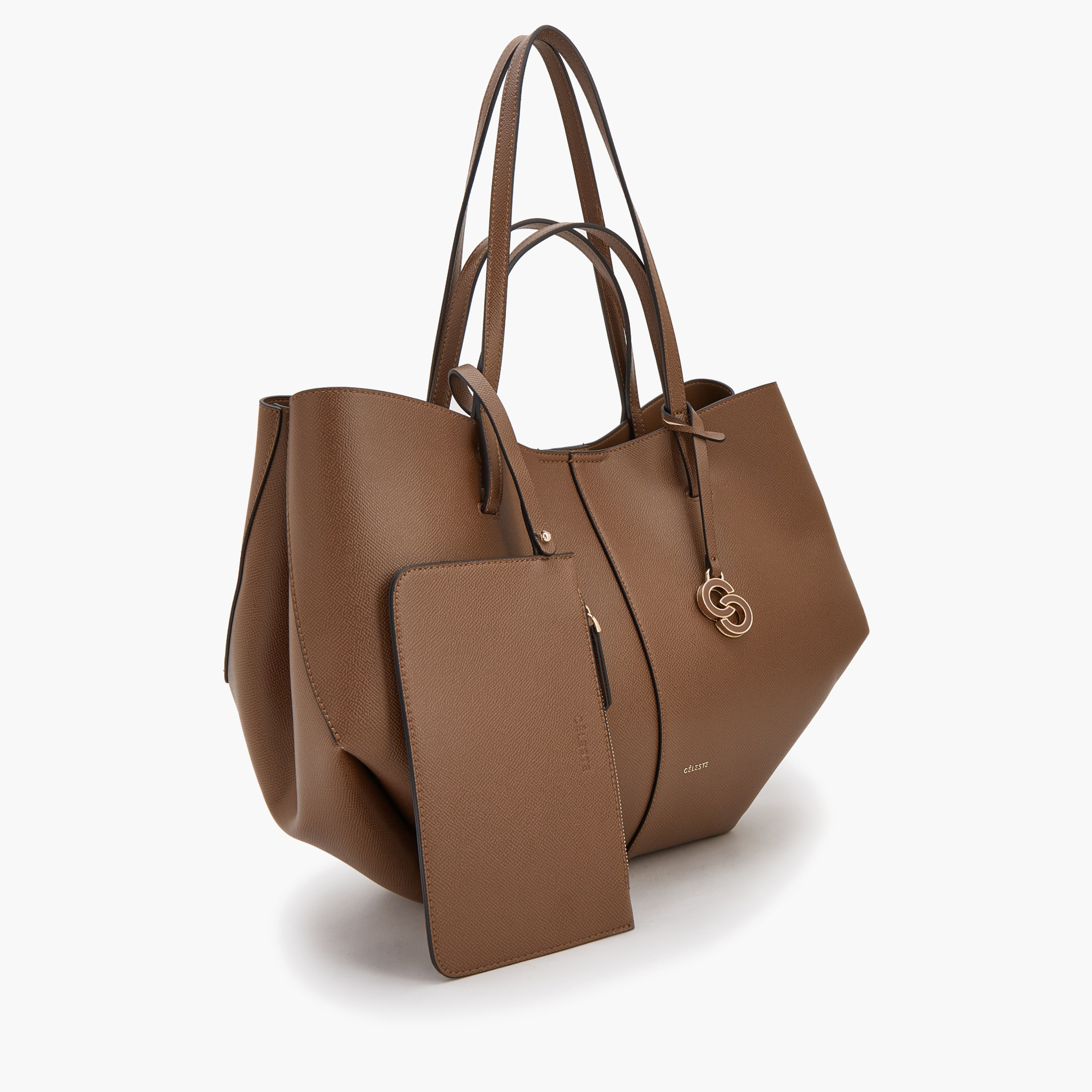 Celeste Solid Tote Bag with Detachable Pouch-women-bagsandwallets-handbags-image-2