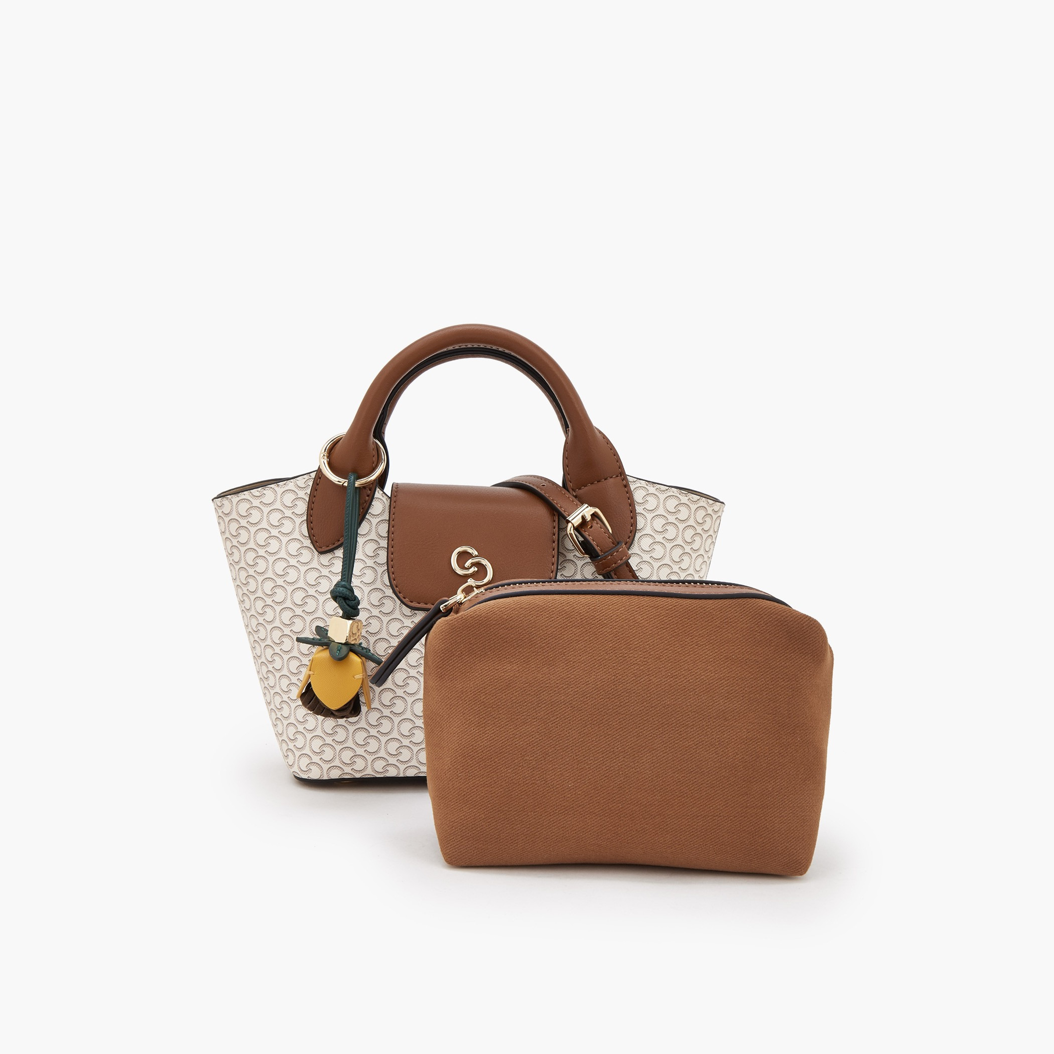 شنطة توت بطبعات مونوجرام مع شنطة صغيرة من سيليست-women-bagsandwallets-handbags-image-11