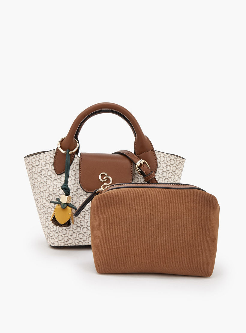 شنطة توت بطبعات مونوجرام مع شنطة صغيرة من سيليست-women-bagsandwallets-handbags-image-11