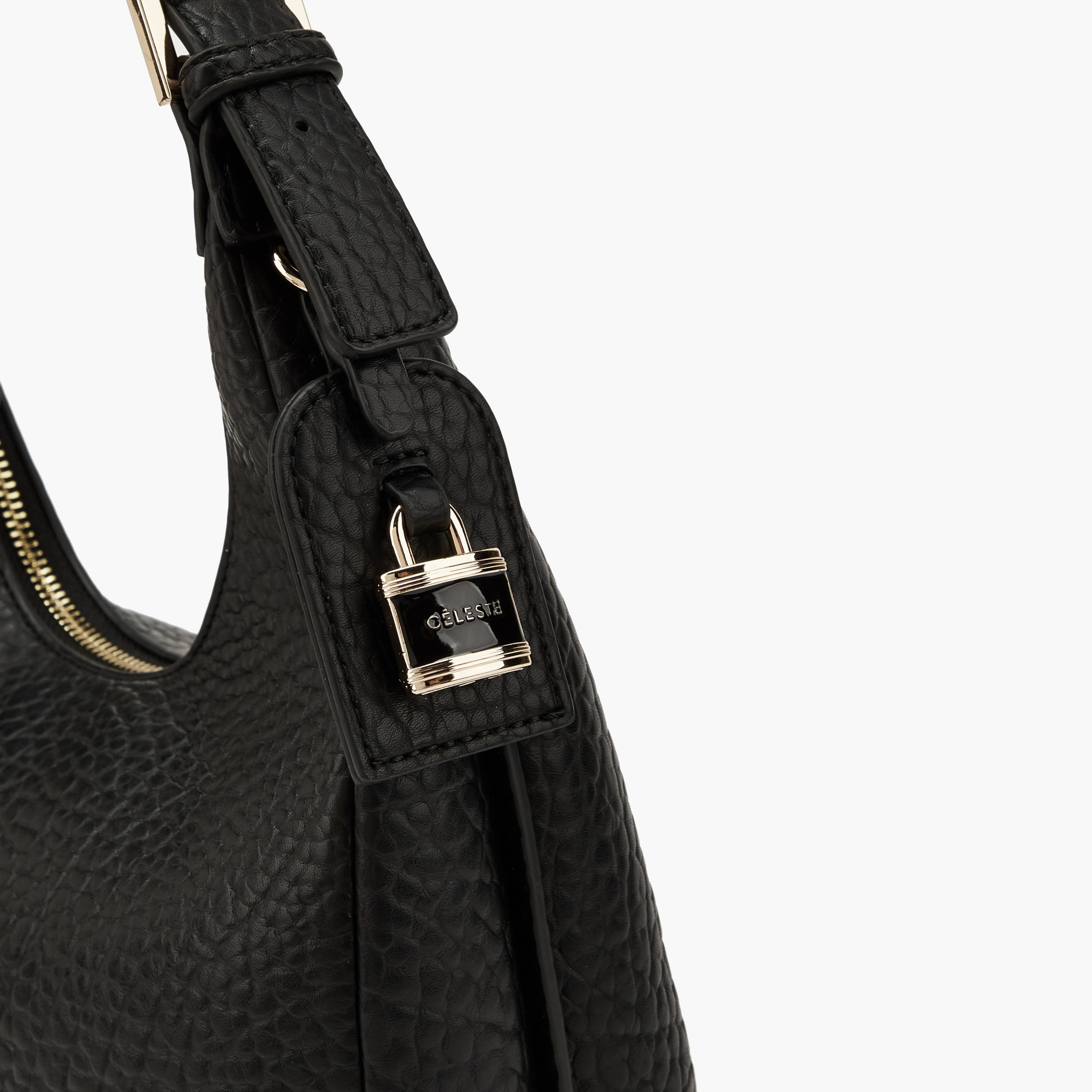 شنطة كتف بارزة الملمس بحزام قابل للتعديل من سيليست-women-bagsandwallets-handbags-image-5