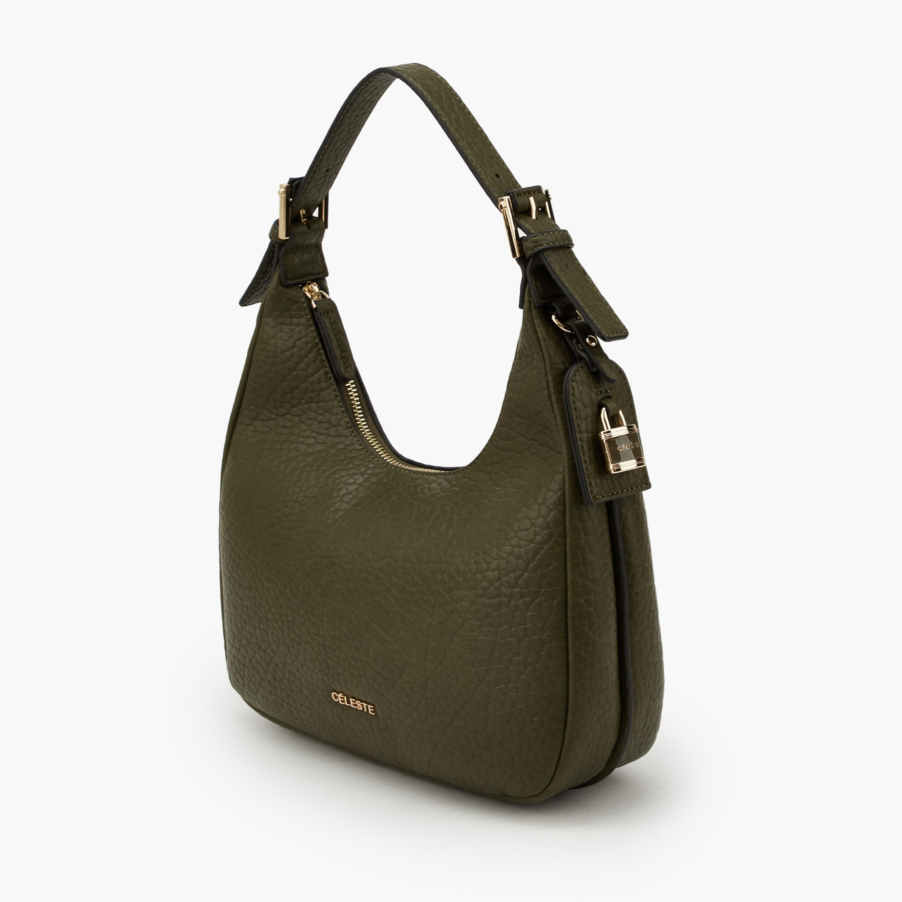 شنطة كتف بارزة الملمس بحزام قابل للتعديل من سيليست-women-bagsandwallets-handbags-image-4