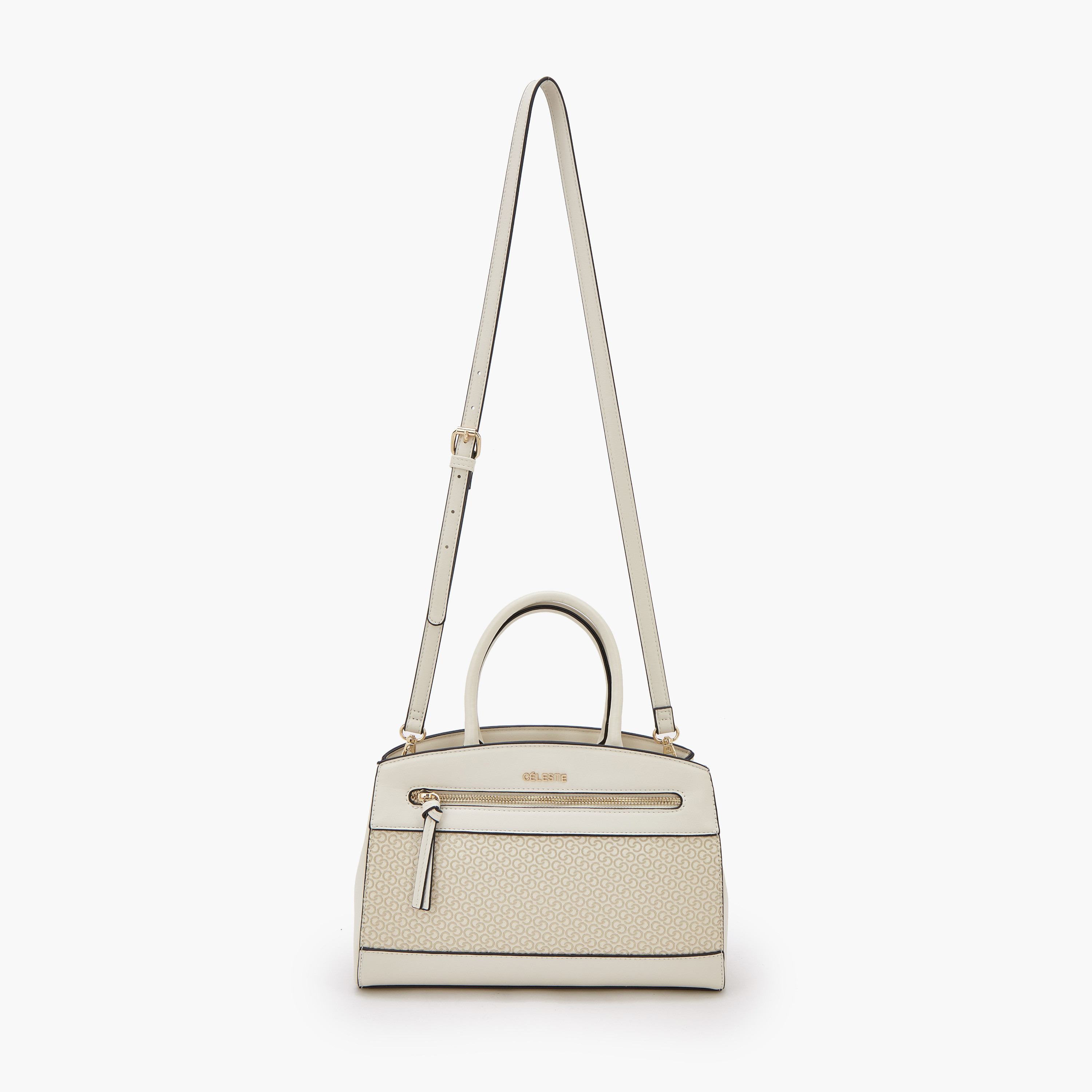 شنطة توت بطبعات مونورام وحمالة قابلة للفصل من سيليست-women-bagsandwallets-handbags-image-2