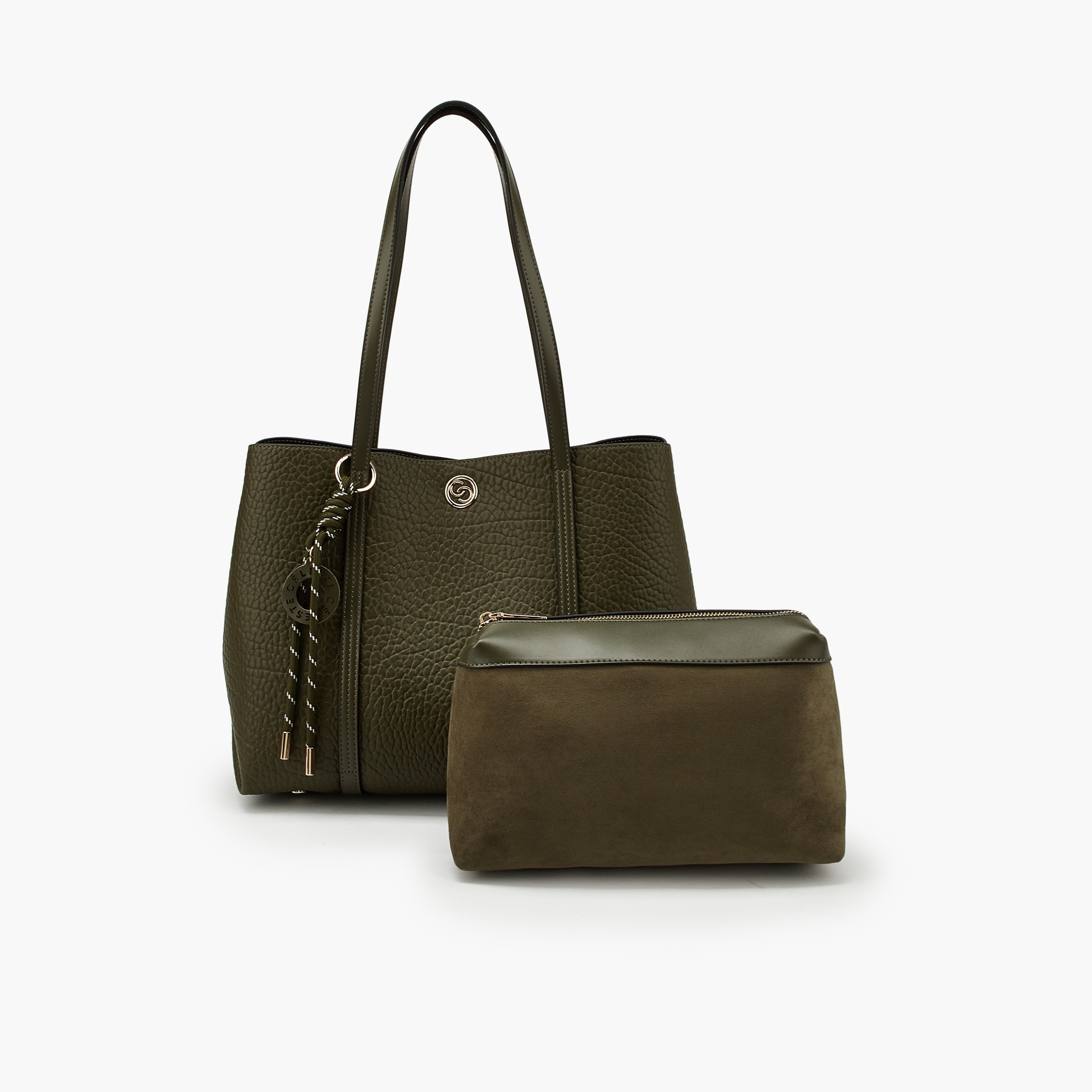 شنطة توتي بارزة الملمس مع محفظة من سيليست-women-bagsandwallets-handbags-image-1