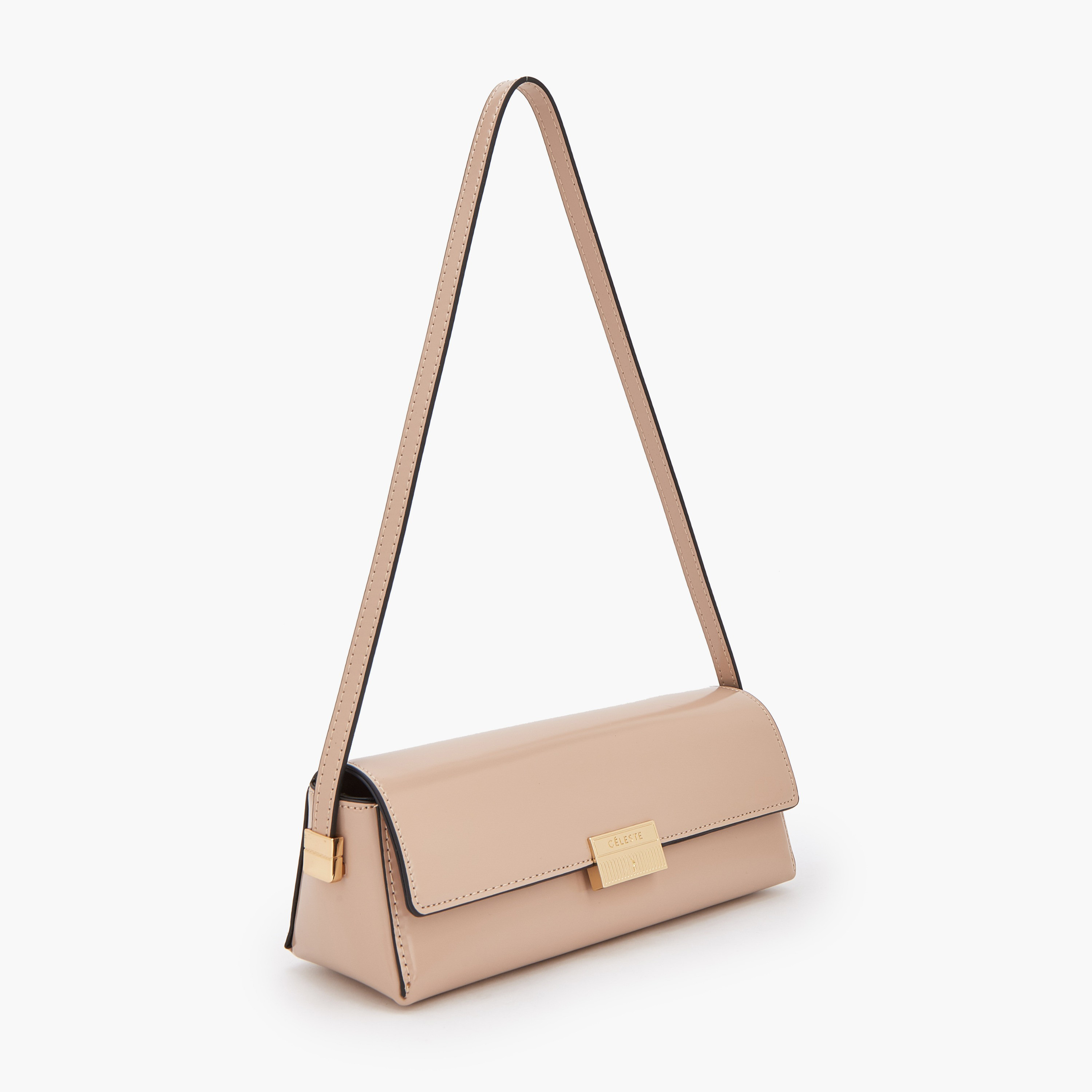 Celeste Solid Crossbody Bag with Magnetic Flap Closure-women-bagsandwallets-handbags-image-3