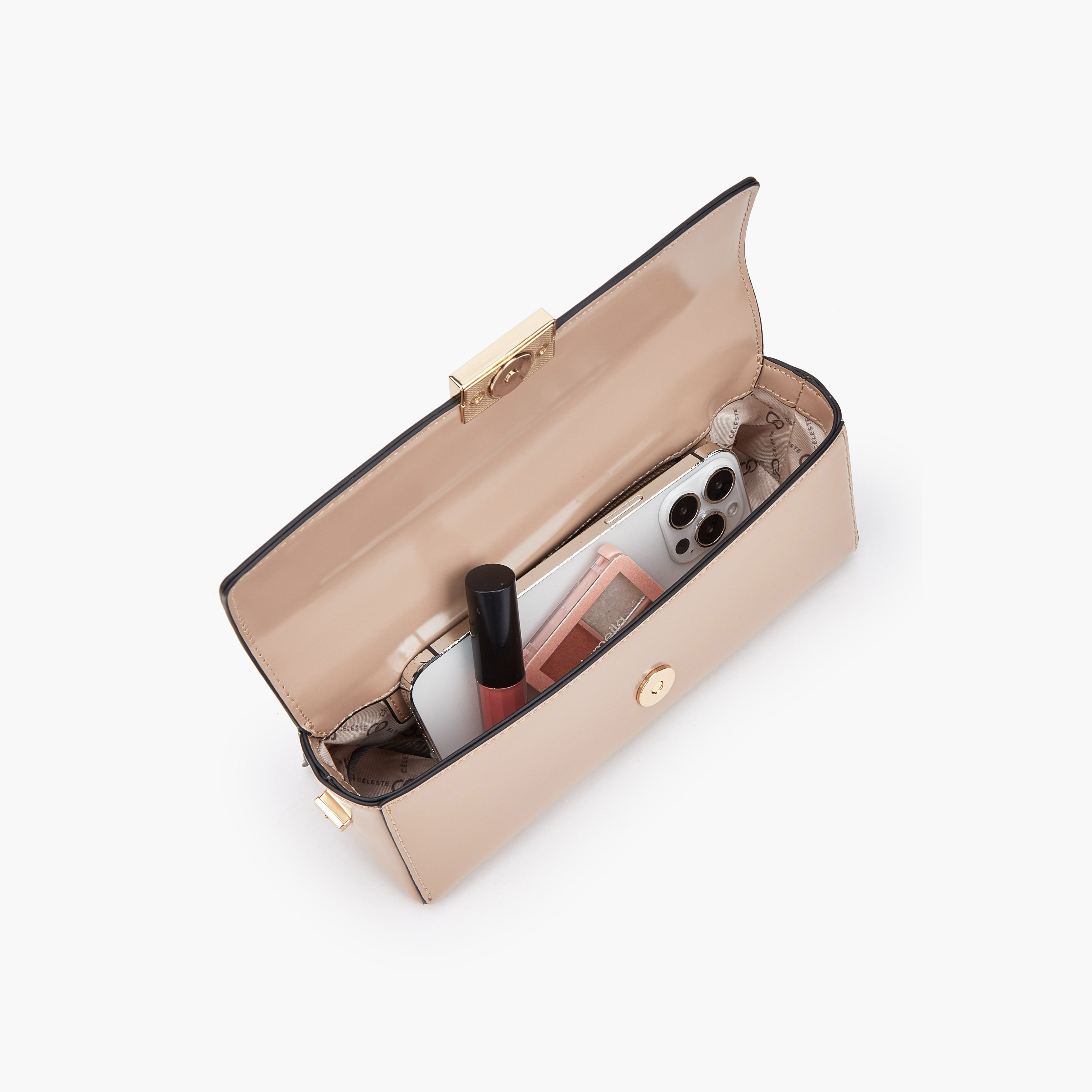 Celeste Solid Crossbody Bag with Magnetic Flap Closure-women-bagsandwallets-handbags-image-7