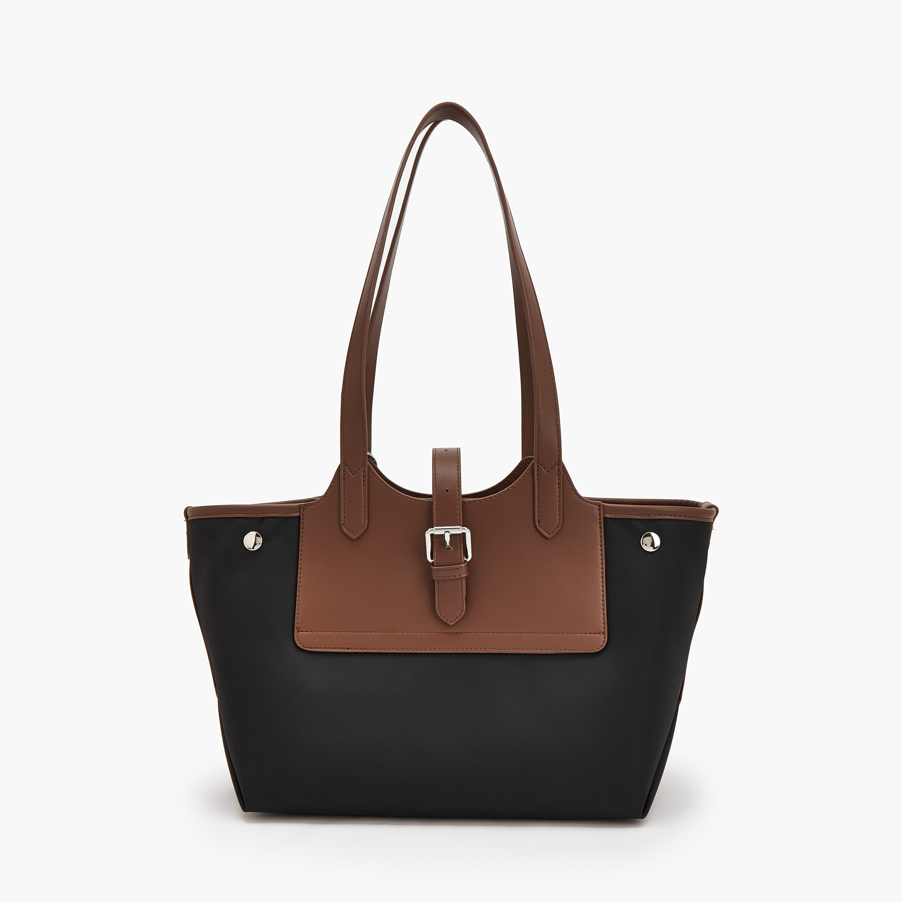 Celeste Textured Tote Bag with Pouch and Zip Closure-women-bagsandwallets-handbags-image-3