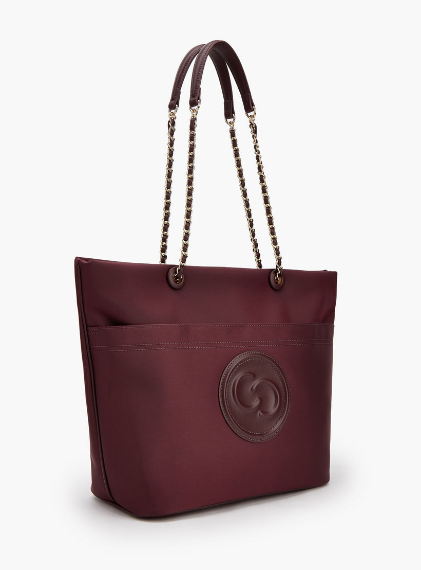 شنطة توتي بشعار منقوش بسحّاب إغلاق من سيليست-women-bagsandwallets-handbags-image-6