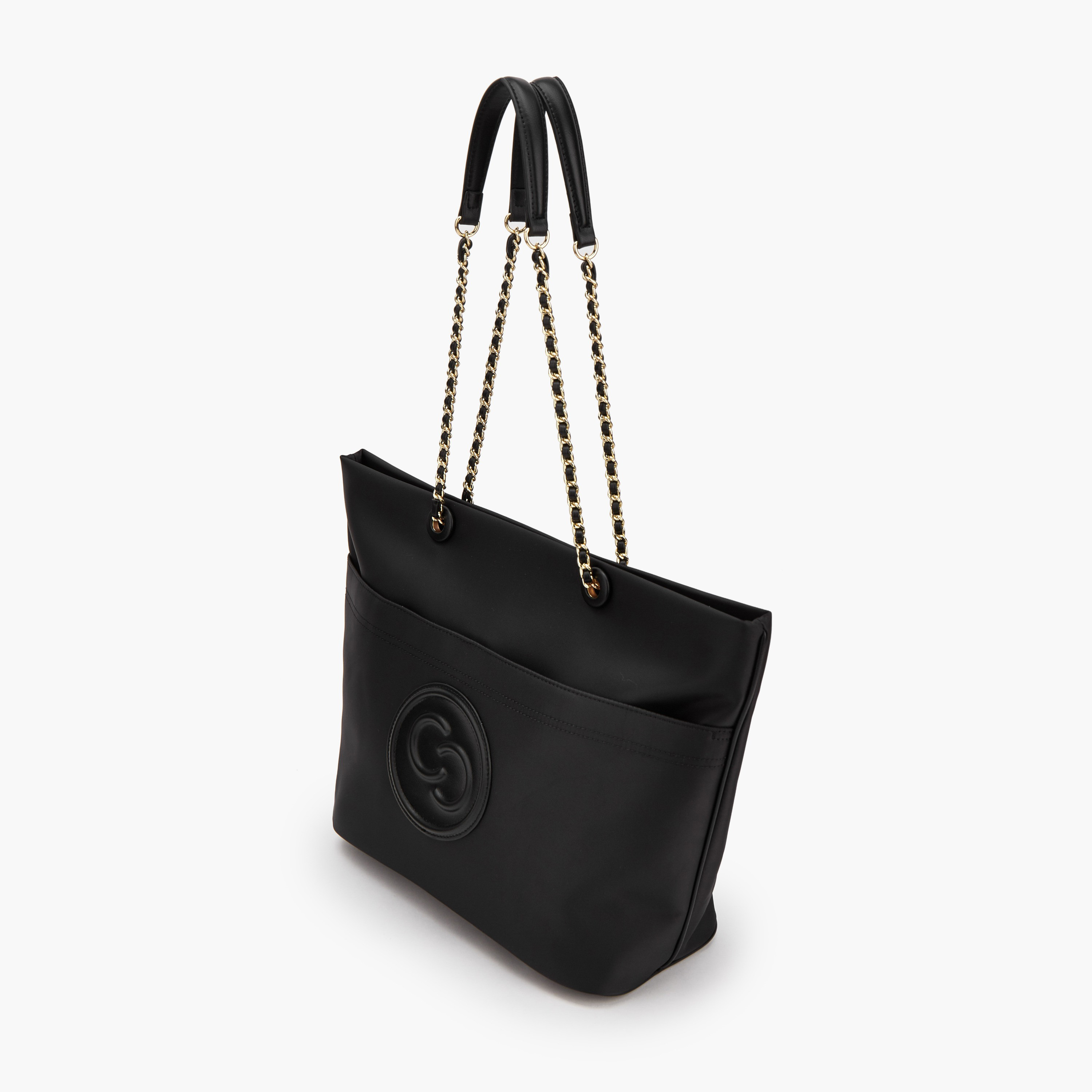 Celeste Logo Embossed Tote Bag with Zip Closure-women-bagsandwallets-handbags-image-4