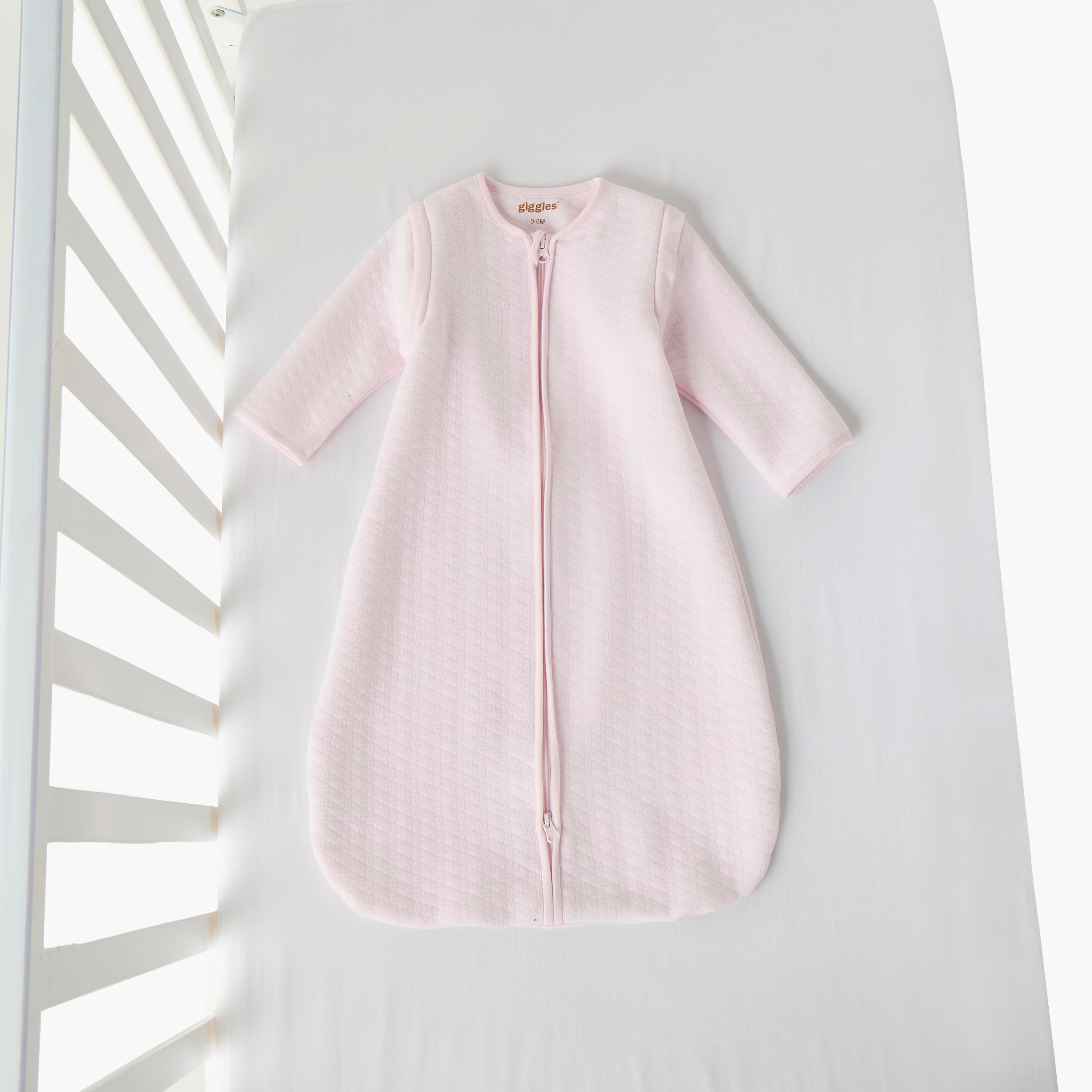 شنطة نوم قطن بأكمام قابلة للإزالة من جونيورز - 70 سم-baby-nursery-blanketsandswaddles-swaddlesandsleepingbags-image-1