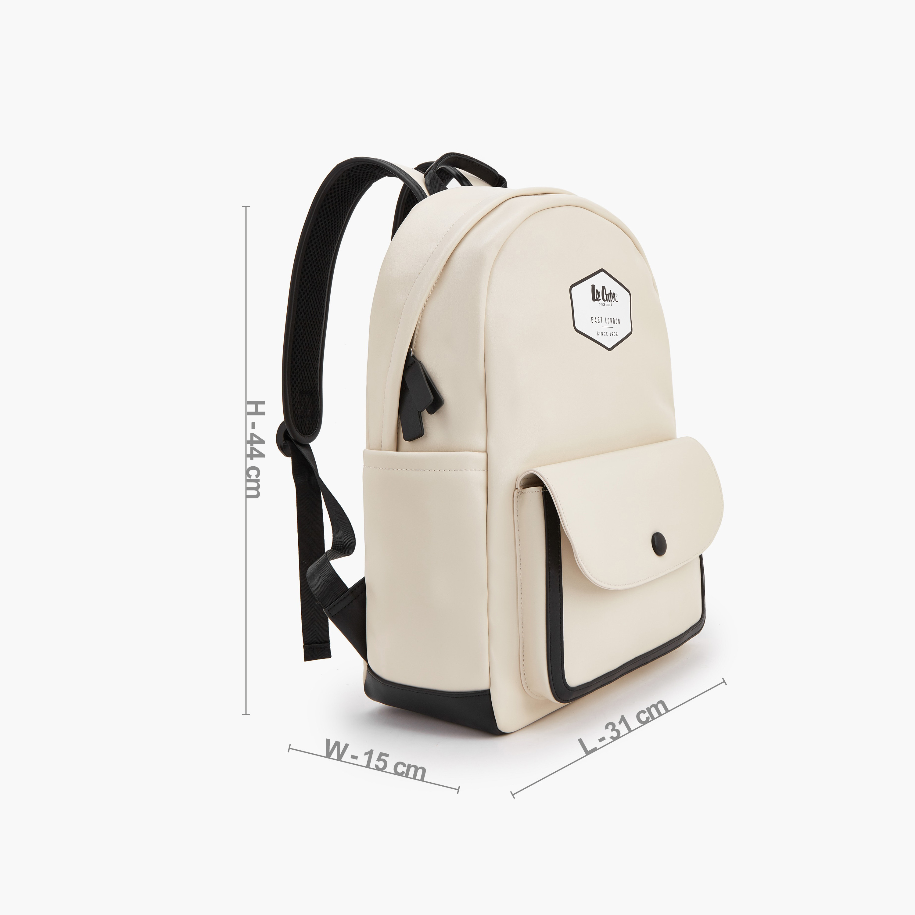 شنطة ظهر بحمالات كتف قابلة للتعديل وطبعات شعار من لي كوبر-women-bagsandwallets-backpacks-image-5