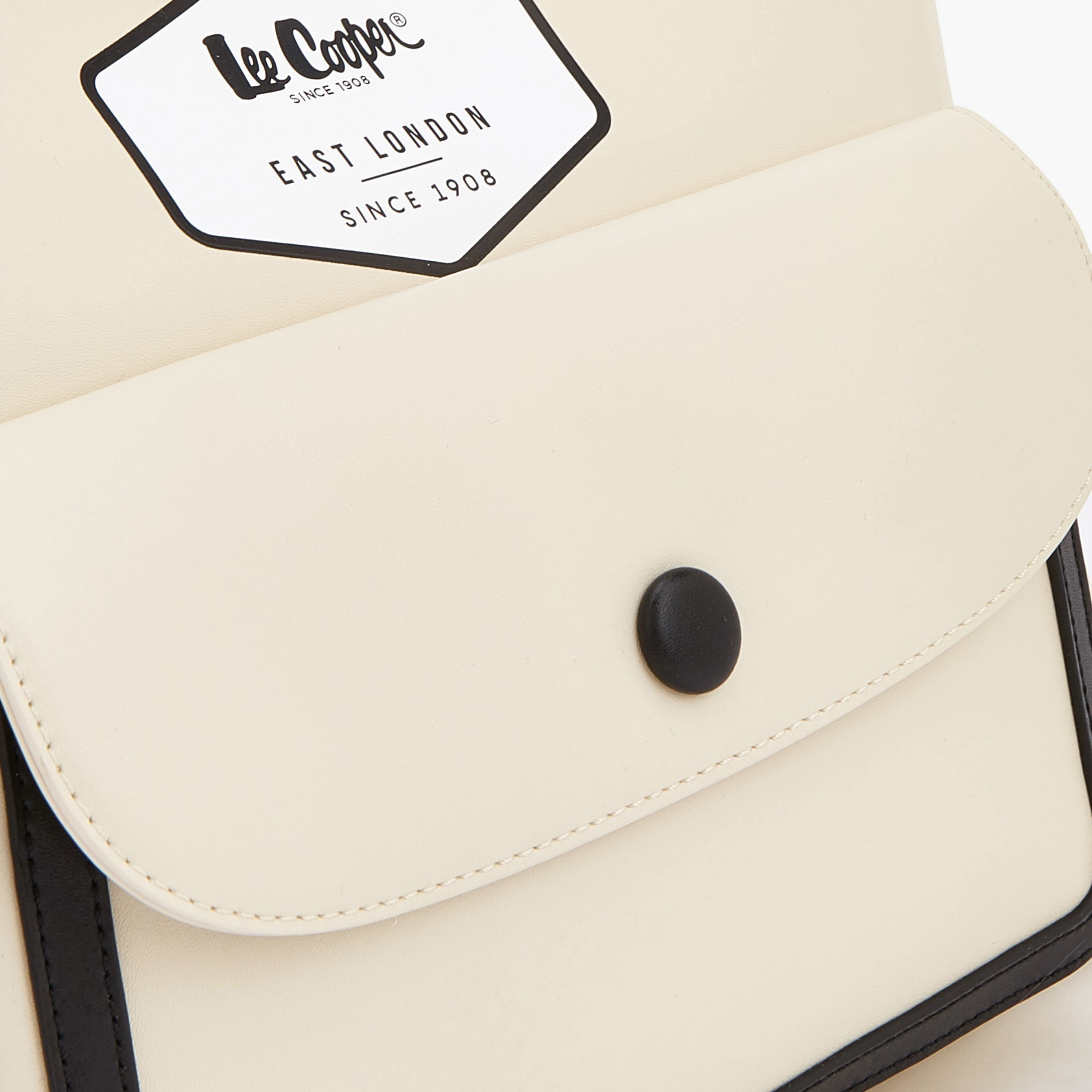 Lee Cooper Contrast Trim Shoulder Bag with Flap Pocket-women-bagsandwallets-handbags-image-3