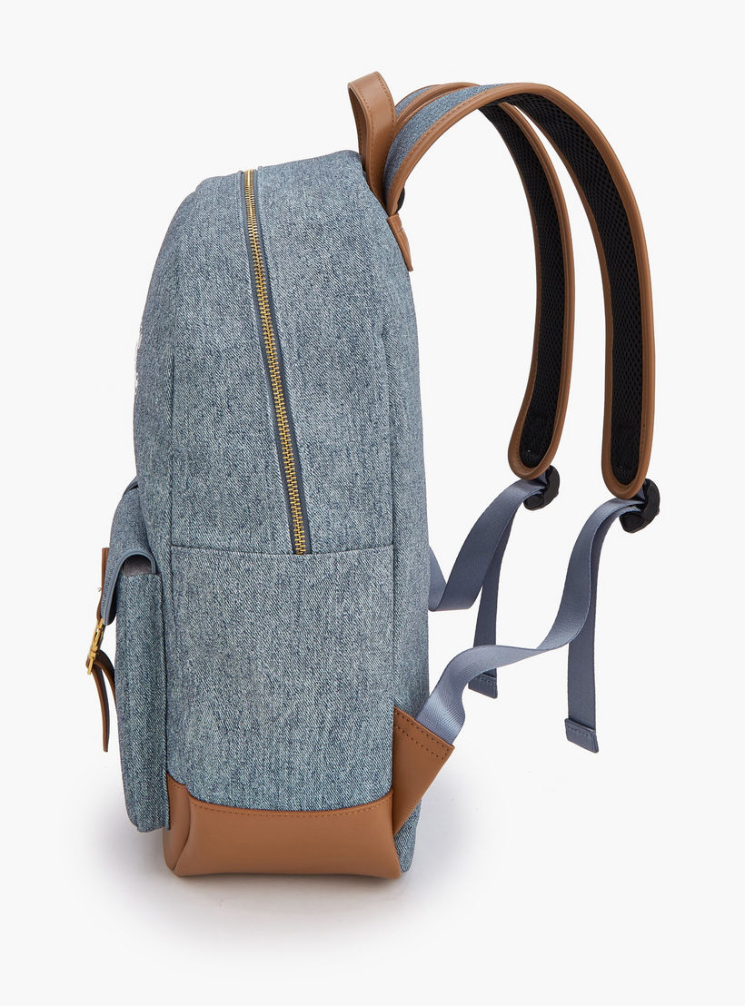 شنطة ظهر بحمالات كتف قابلة للتعديل وطبعات شعار من لي كوبر-women-bagsandwallets-backpacks-image-6