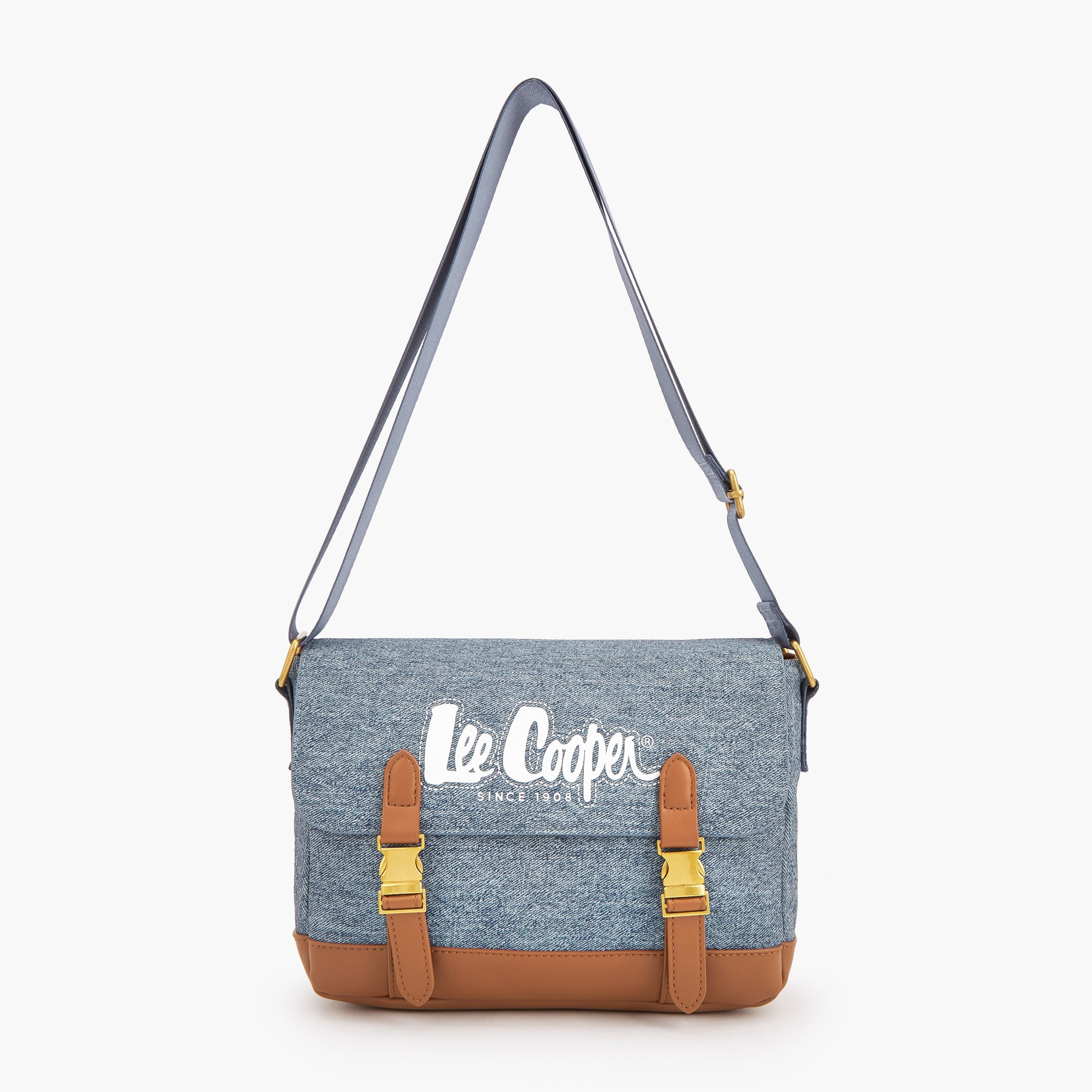 شنطة كروس بودي دينم بإبزيم إغلاق من لي كوبر-women-bagsandwallets-handbags-image-1