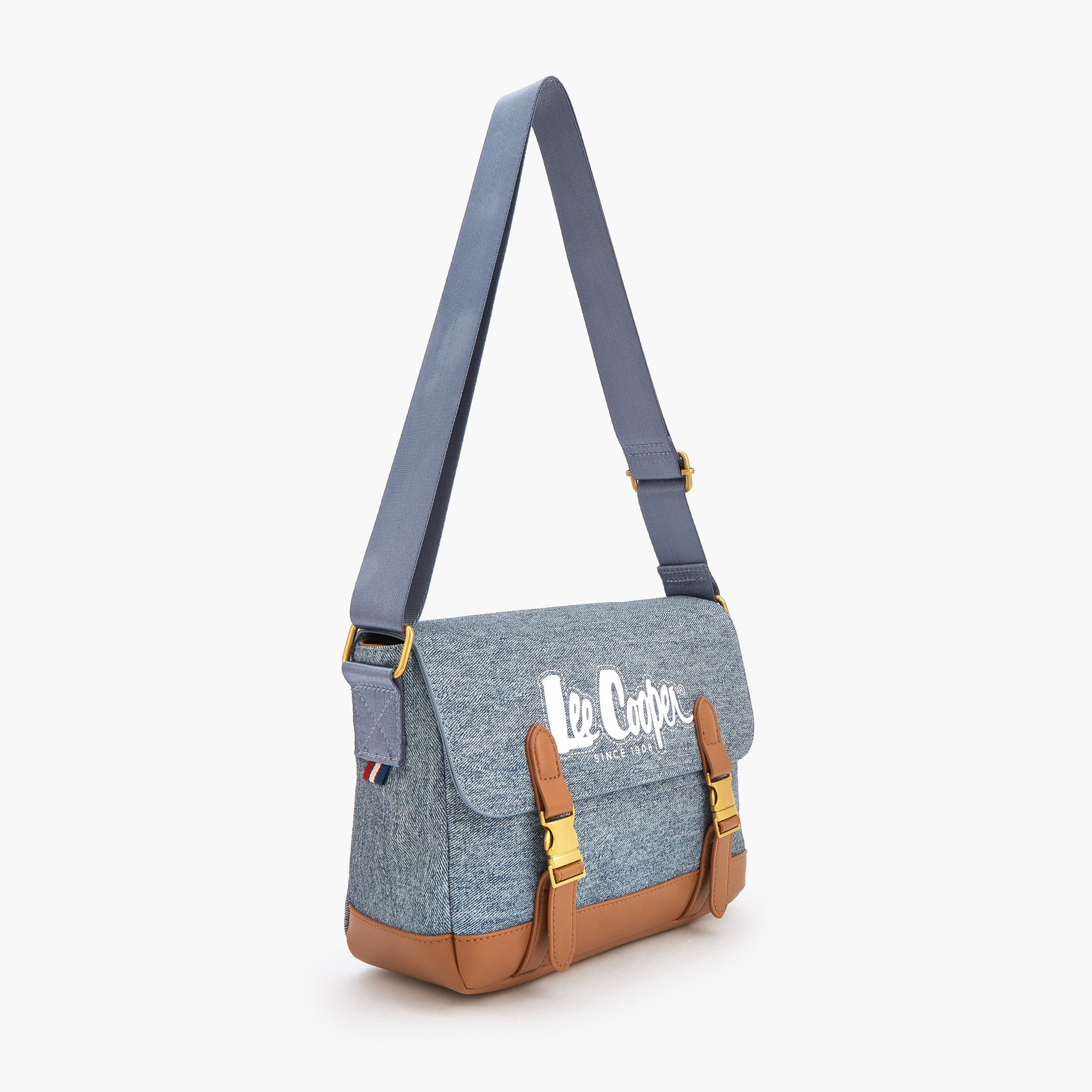 شنطة كروس بودي دينم بإبزيم إغلاق من لي كوبر-women-bagsandwallets-handbags-image-2