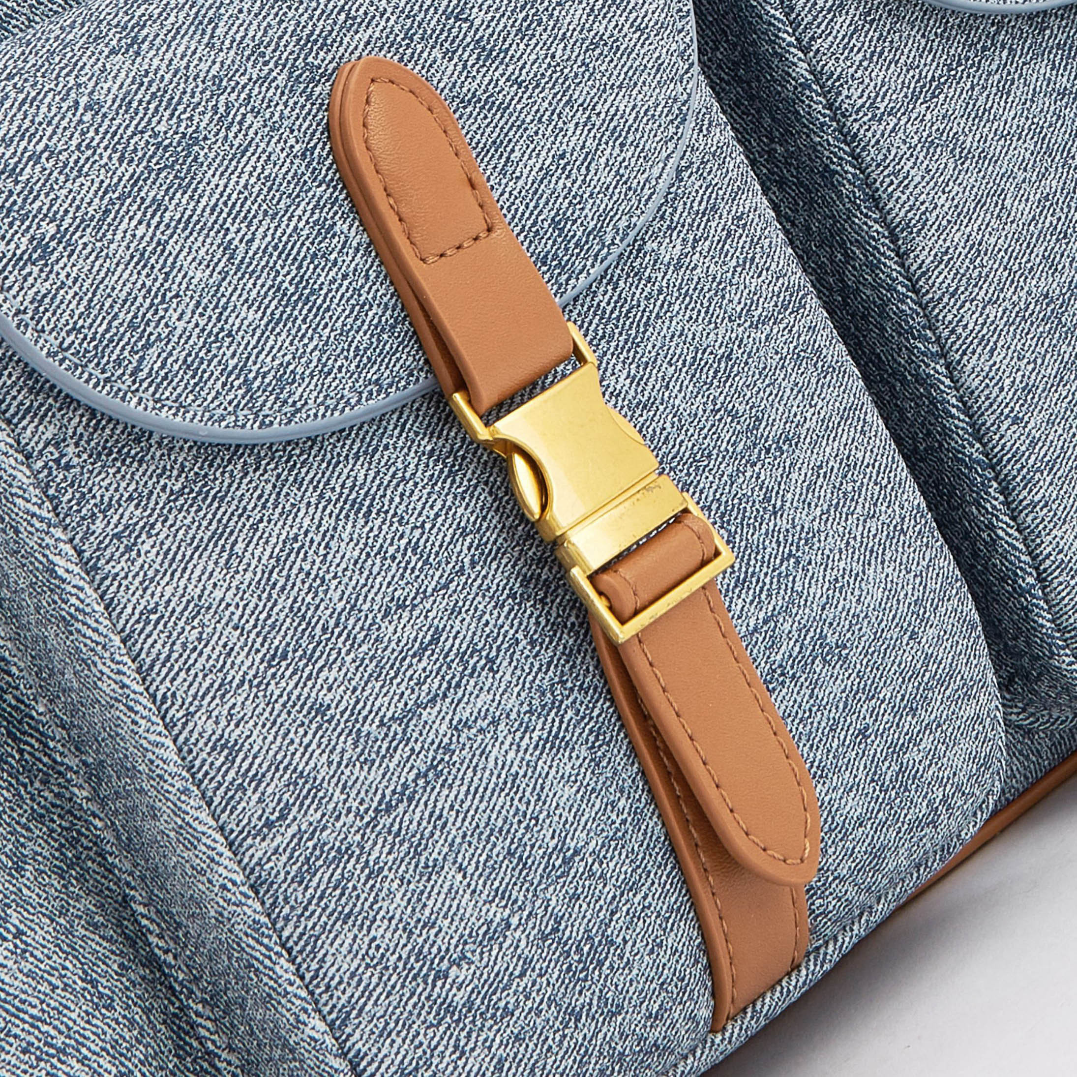 Lee Cooper Denim Tote Bag with Buckled Pockets-women-bagsandwallets-handbags-image-4