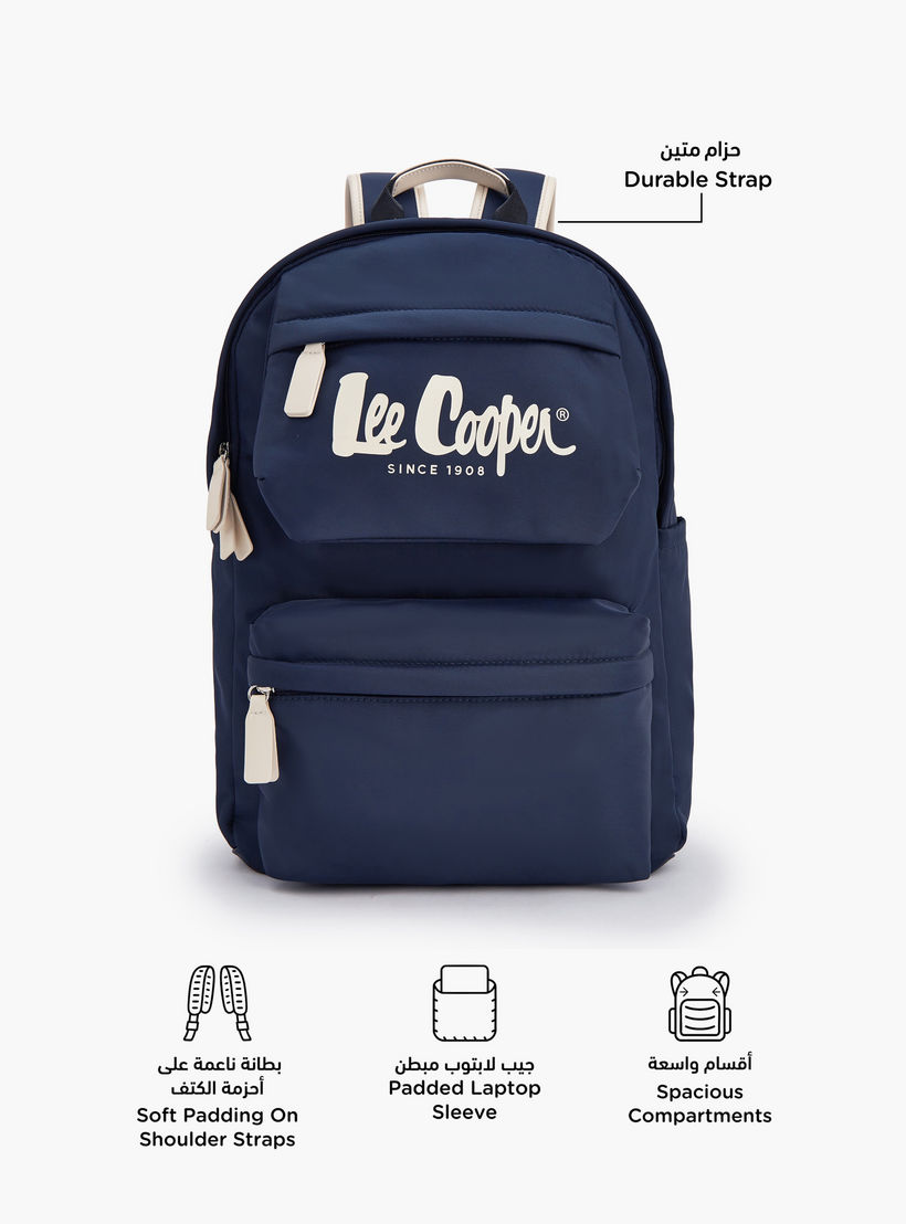 شنطة ظهر بطبعة الشعار مع أحزمة كتف قابلة للتعديل من لي كوبر-school-bagsandbackpacks-backpacks-image-2