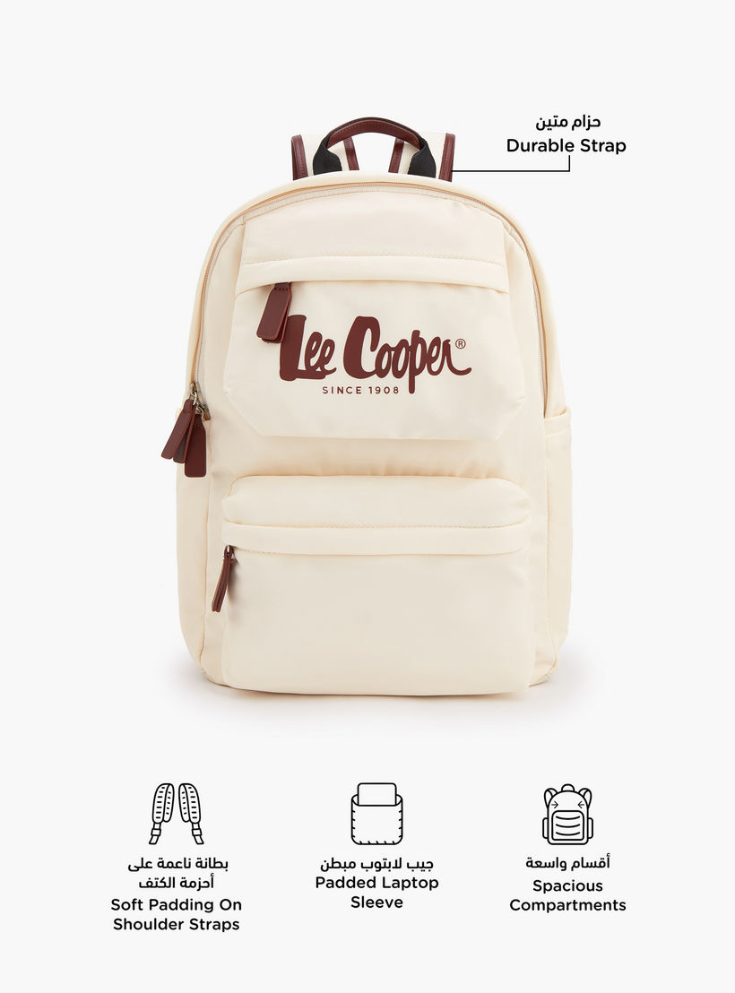 شنطة ظهر بطبعة الشعار مع أحزمة كتف قابلة للتعديل من لي كوبر-school-bagsandbackpacks-backpacks-image-2