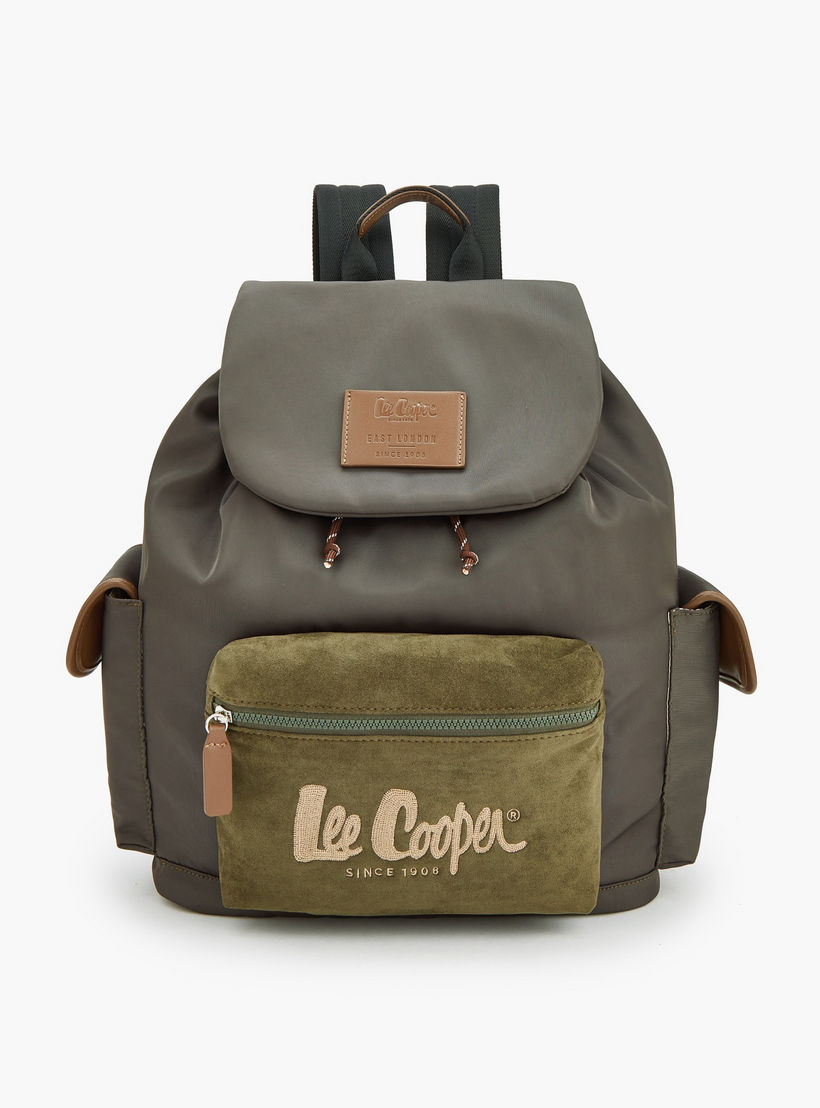 شنطة ظهر بأحزمة كتف قابلة للتعديل وطبعات الشعار من لي كوبر-school-bagsandbackpacks-backpacks-image-1