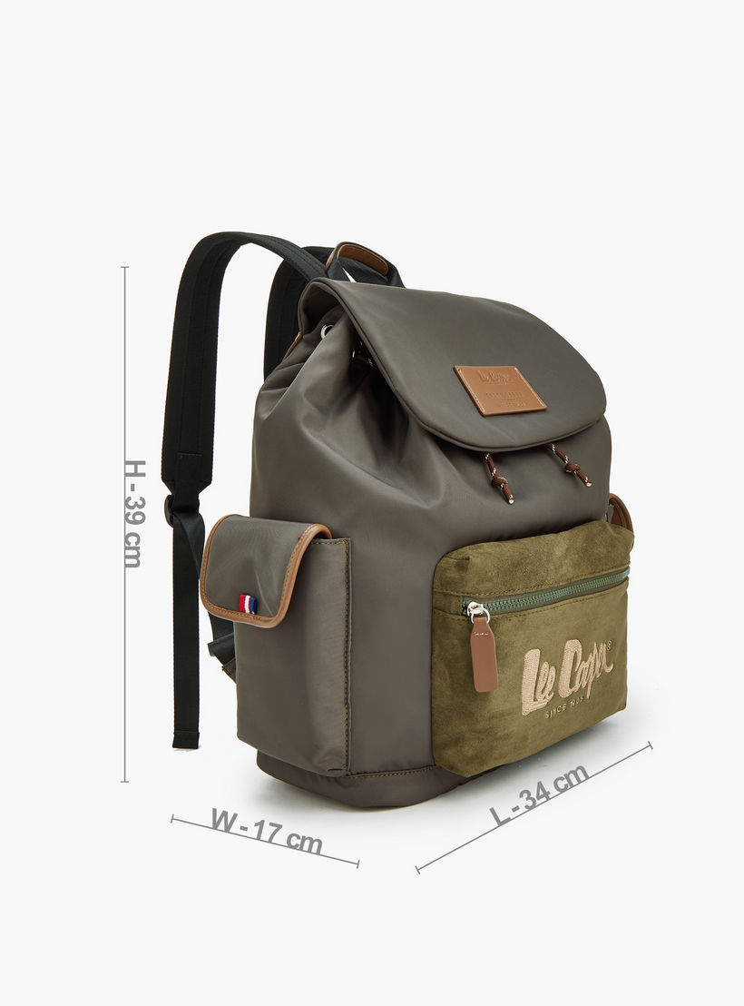 شنطة ظهر بأحزمة كتف قابلة للتعديل وطبعات الشعار من لي كوبر-school-bagsandbackpacks-backpacks-image-5