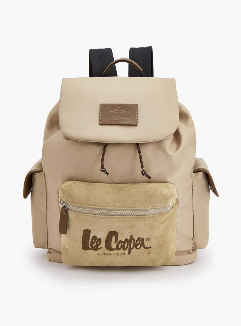 شنطة ظهر بأحزمة كتف قابلة للتعديل وطبعات الشعار من لي كوبر-school-bagsandbackpacks-backpacks-image-1